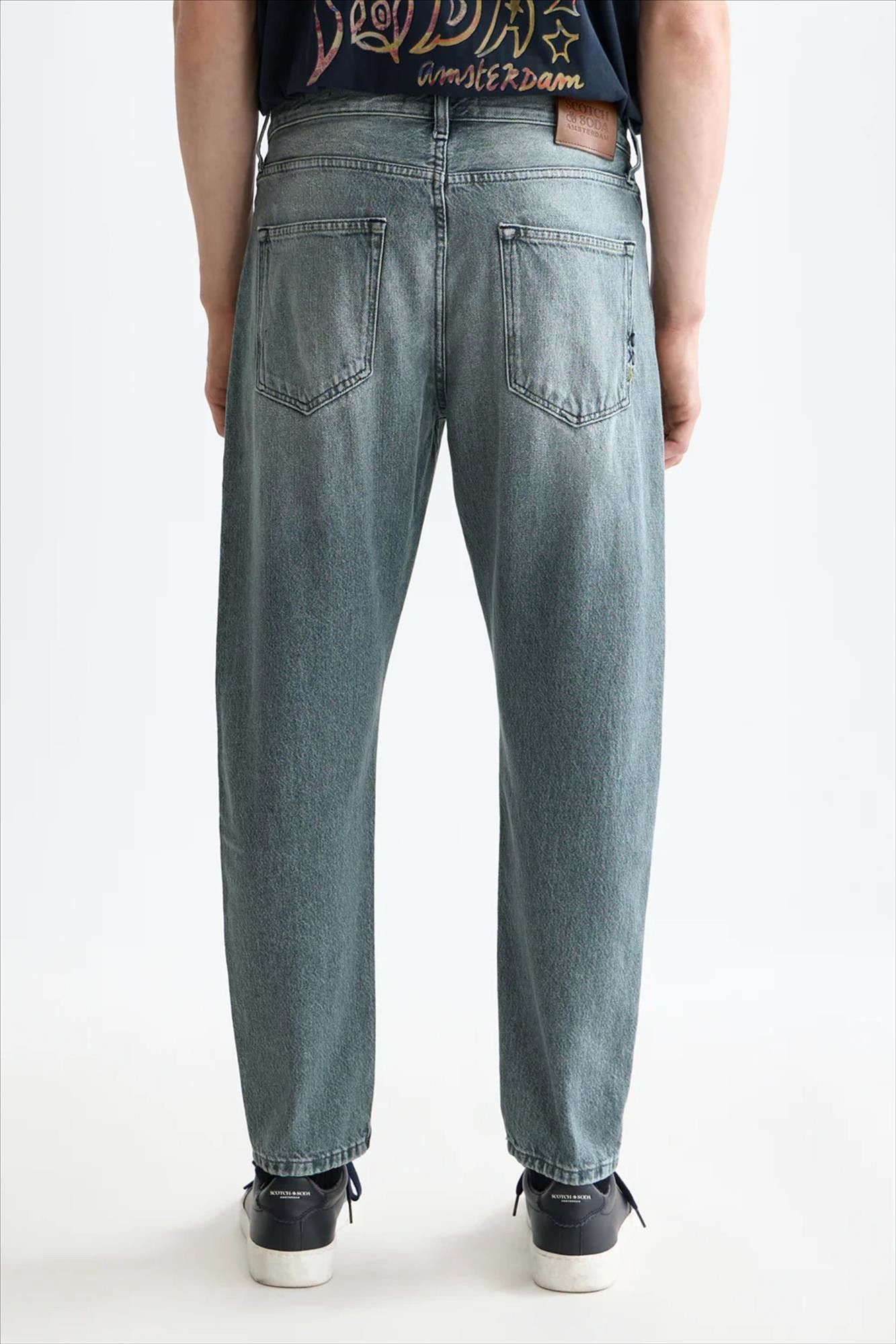 Scotch & Soda - Donkergrijze Dean loose tapered jeans