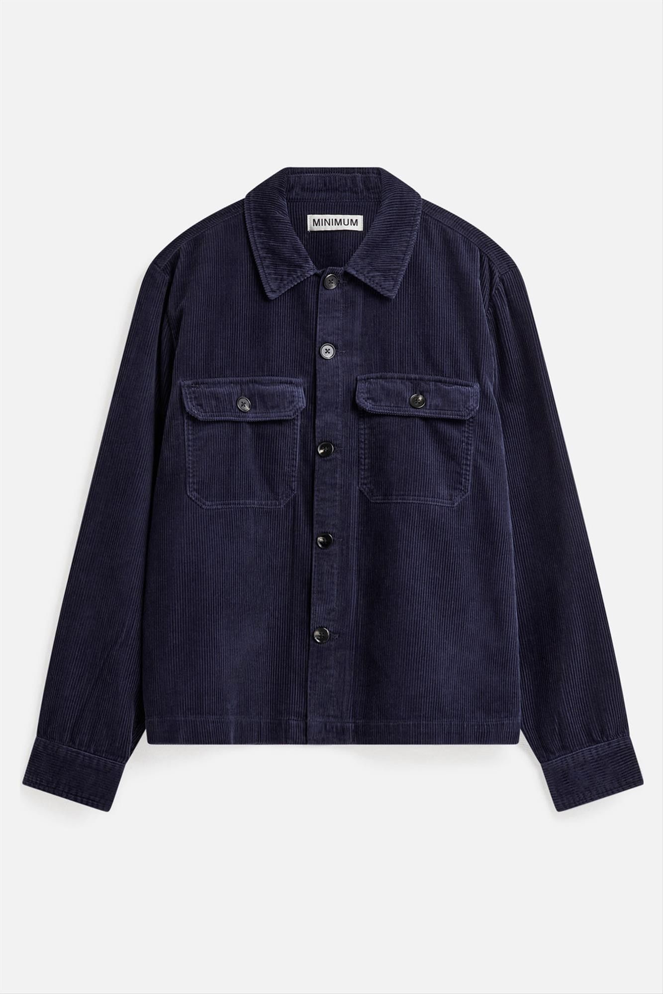 Minimum - Donkerblauw Kaison Relaxed overhemd