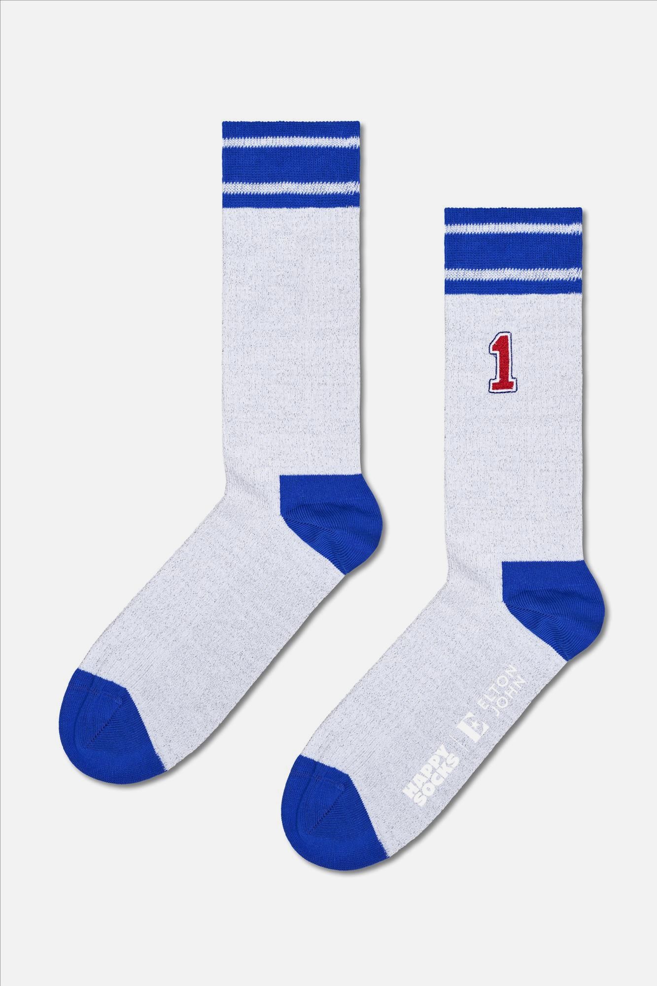 Happy Socks - Zilver Elton John Stadium sokken, maat: 41-46