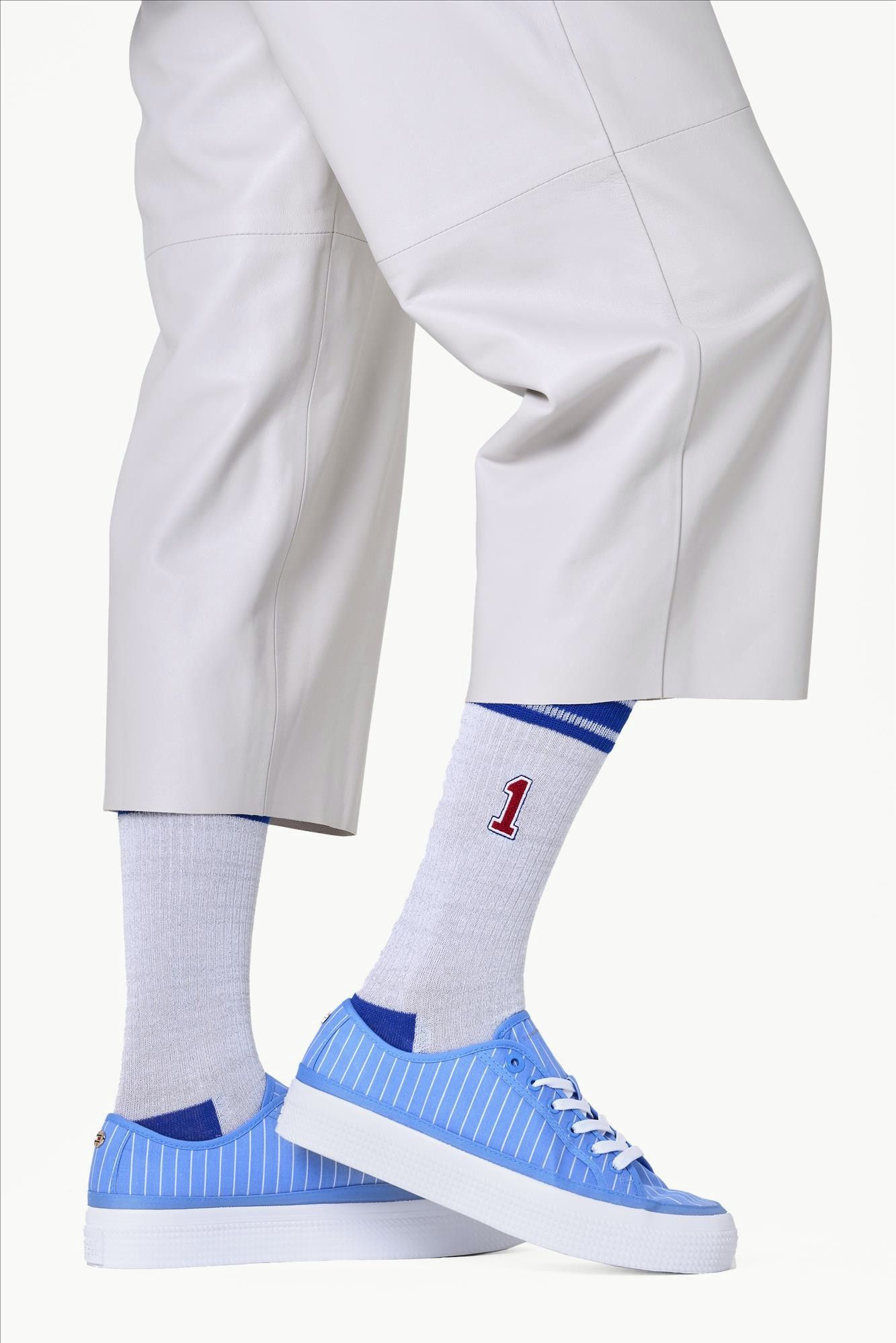 Happy Socks - Zilver Elton John Stadium sokken, maat: 41-46