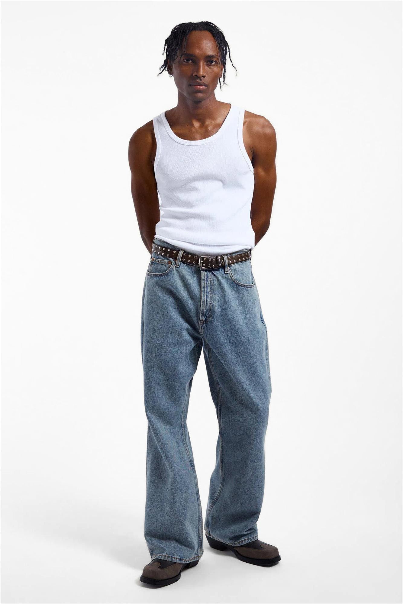 Dr. Denim - Retro Blauwe Rift relaxed jeans