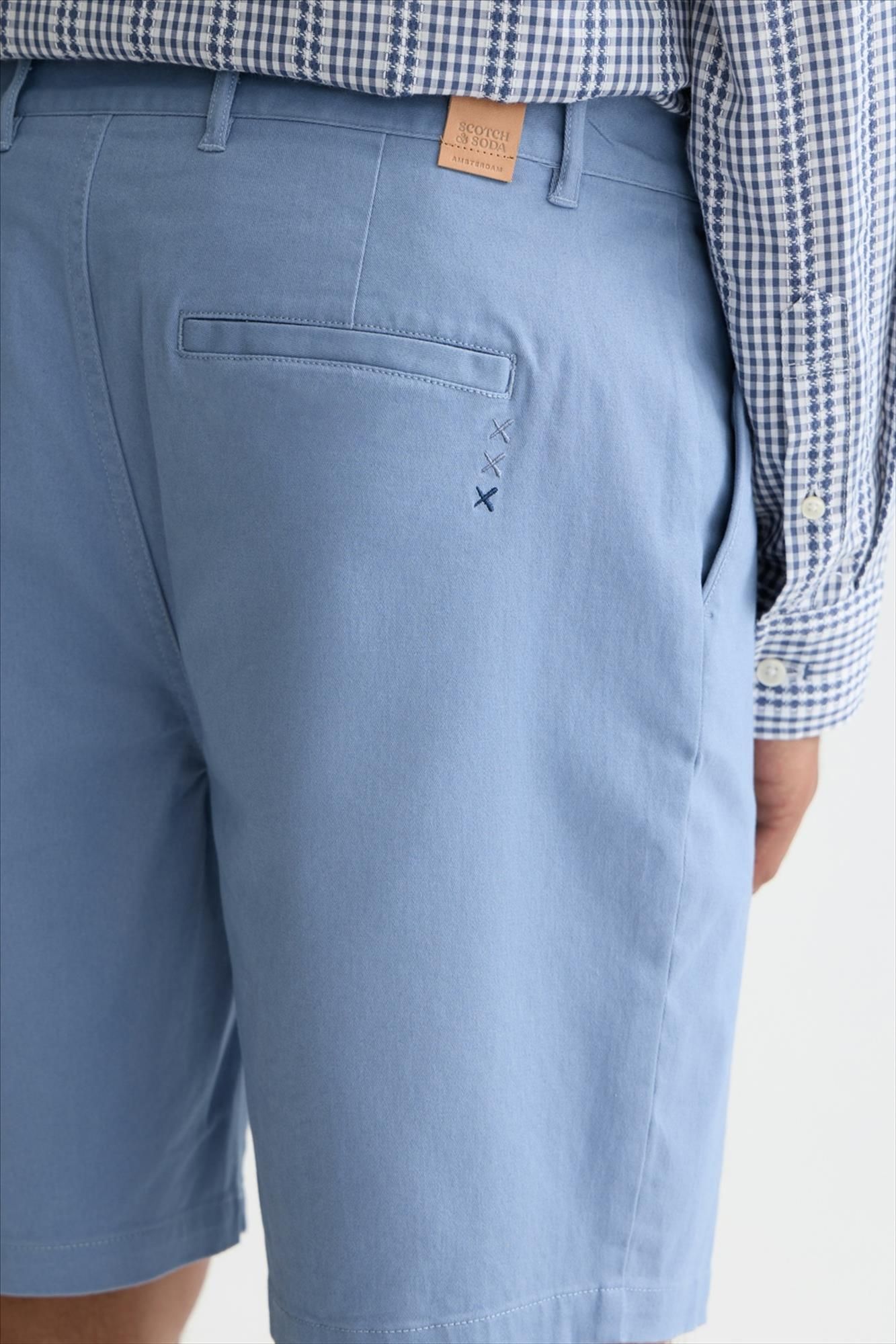 Scotch & Soda - Lichtblauwe Stuart regular short