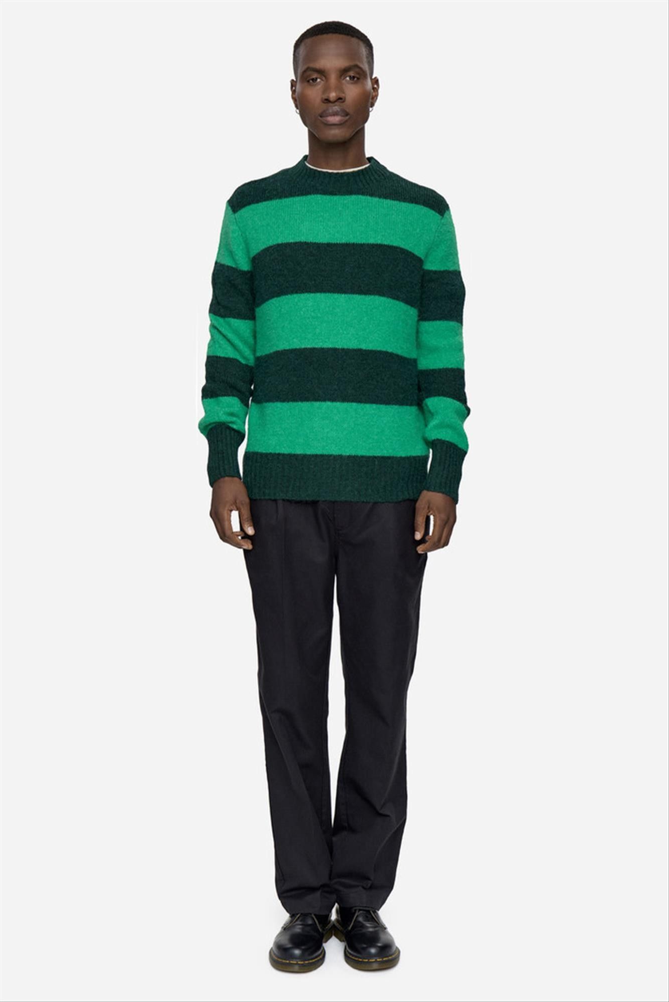 Minimum - Groen Gestreepte Fraser jumper trui