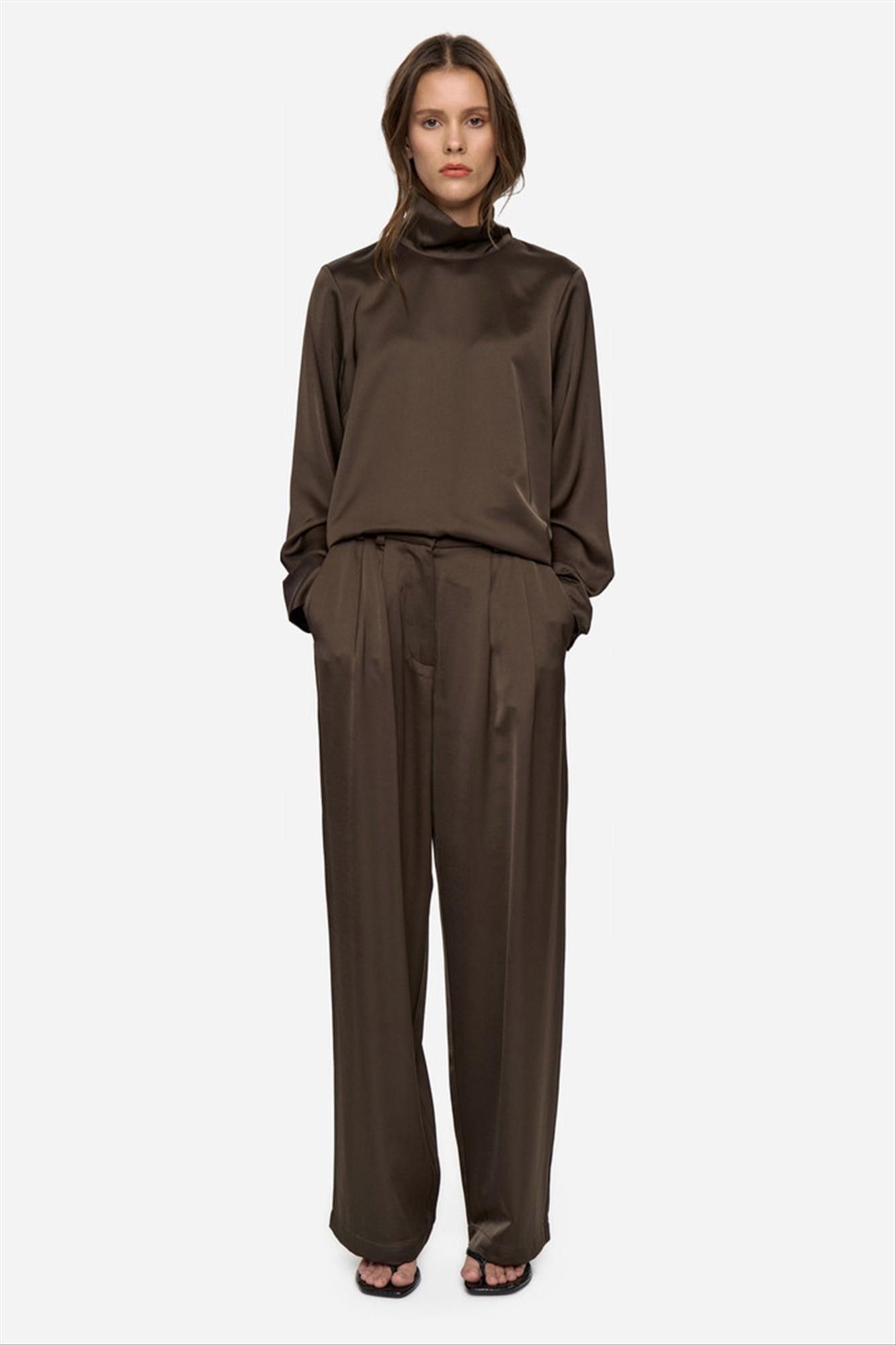 Minimum - Bruine satijnen Lunay broek