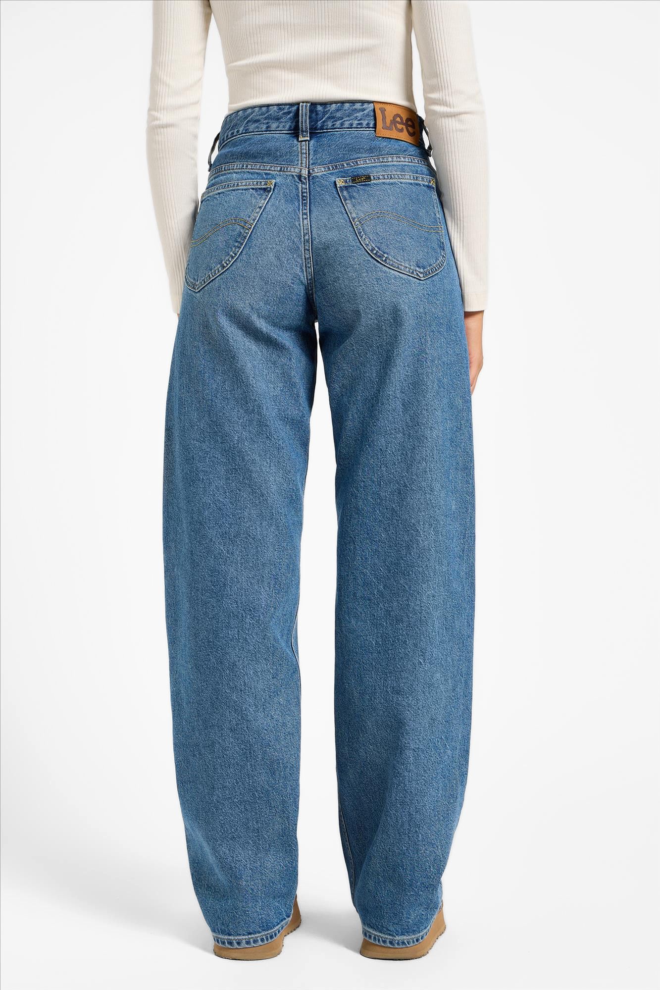 Lee - Modern Blauwe Rider loose straight jeans