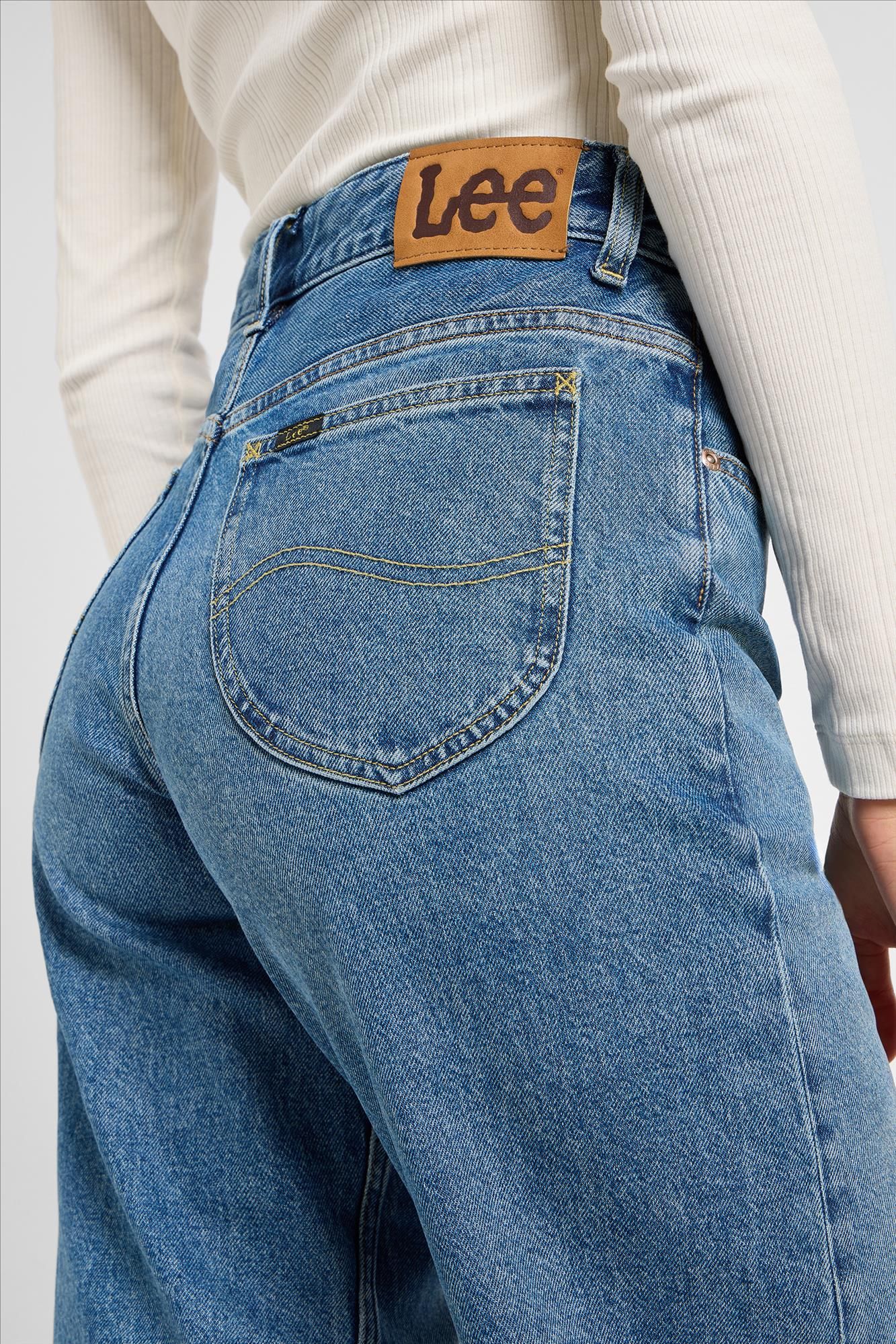 Lee - Modern Blauwe Rider loose straight jeans
