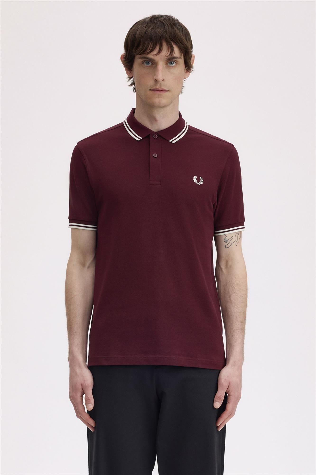 Fred Perry - Bordeaux Twin Tipped polo