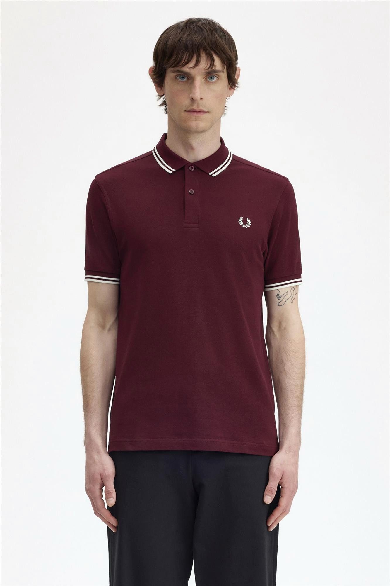 Fred Perry - Bordeaux Twin Tipped polo