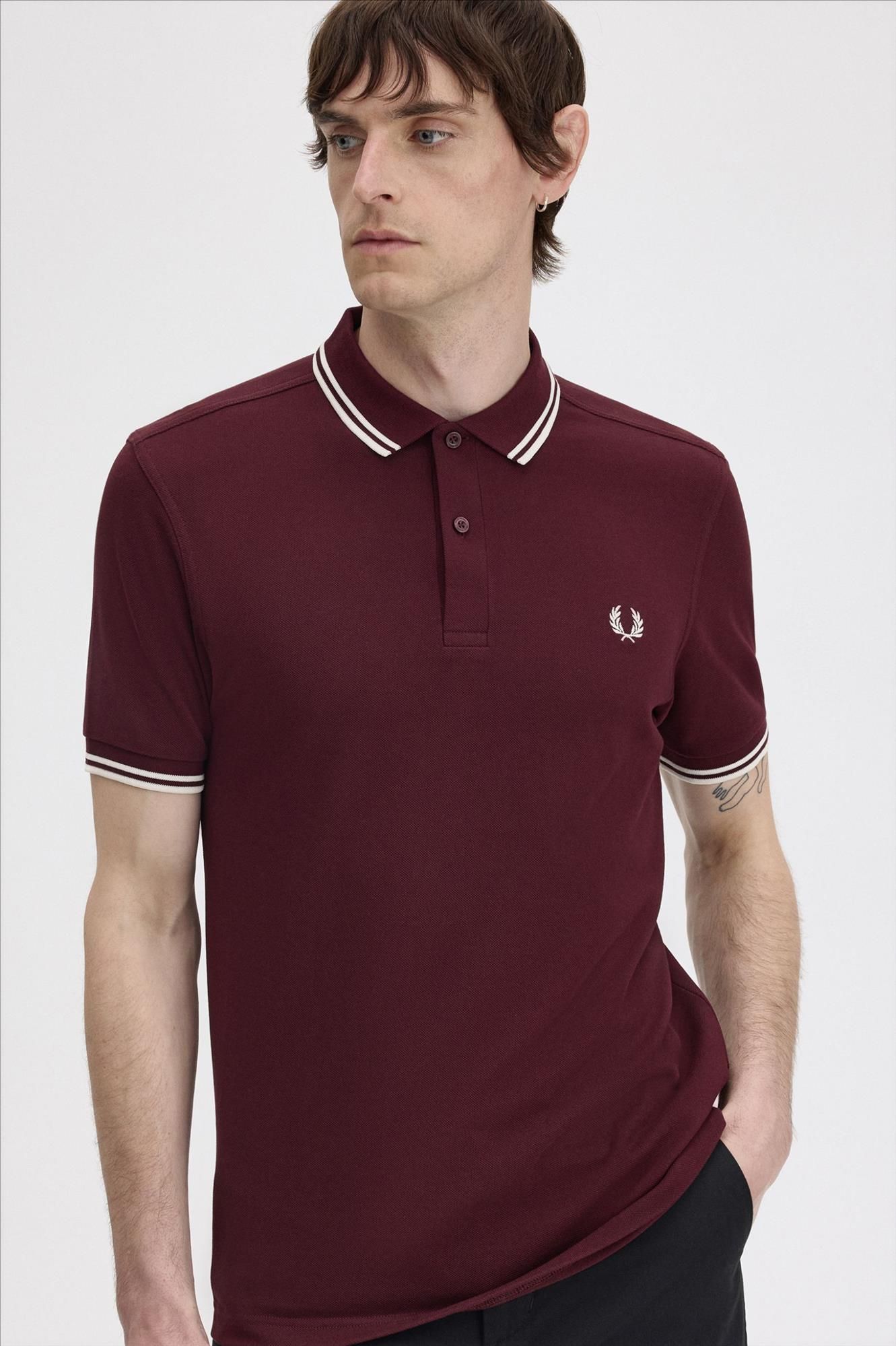 Fred Perry - Bordeaux Twin Tipped polo