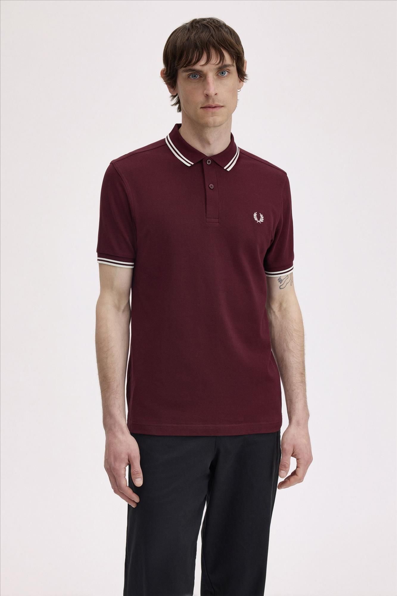 Fred Perry - Bordeaux Twin Tipped polo