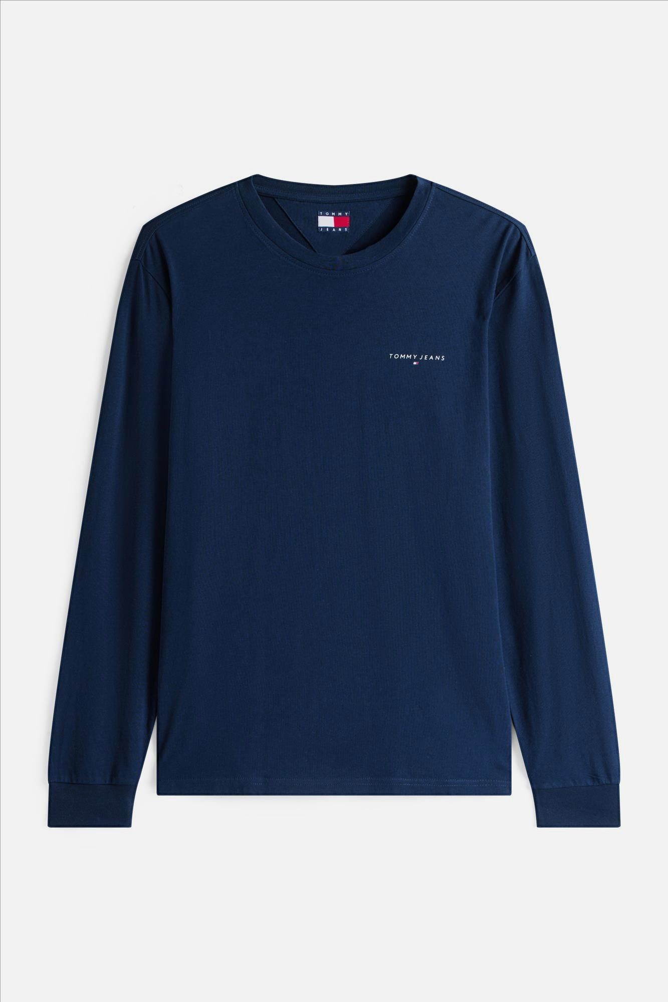 Tommy Jeans - Donkerblauwe Linear slim longsleeve