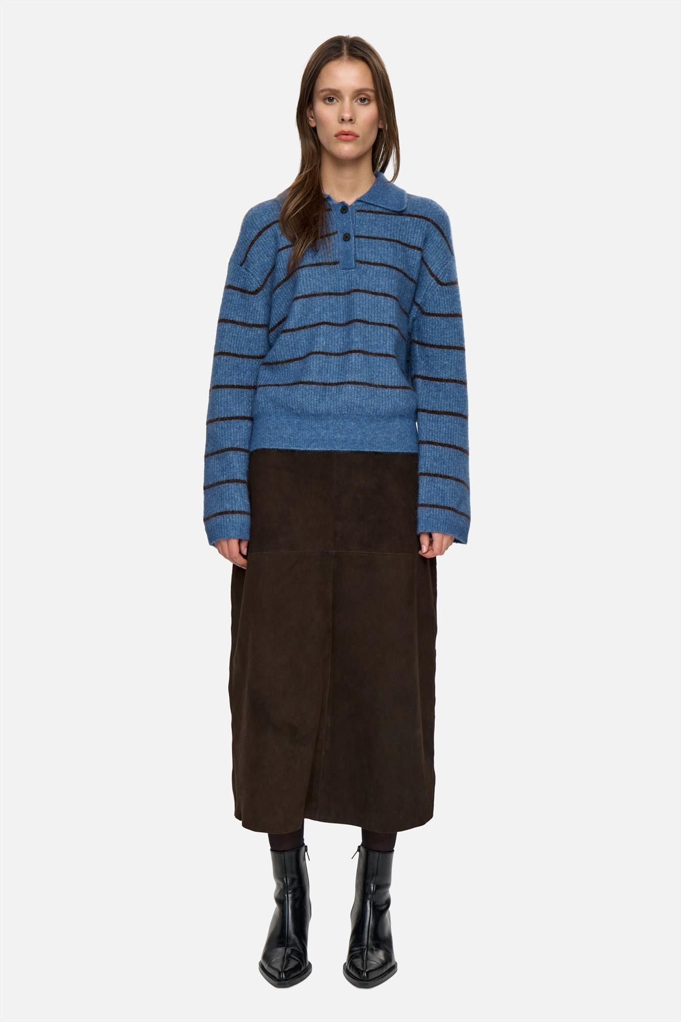 Minimum - Blauw Gestreepte Ranni polotrui