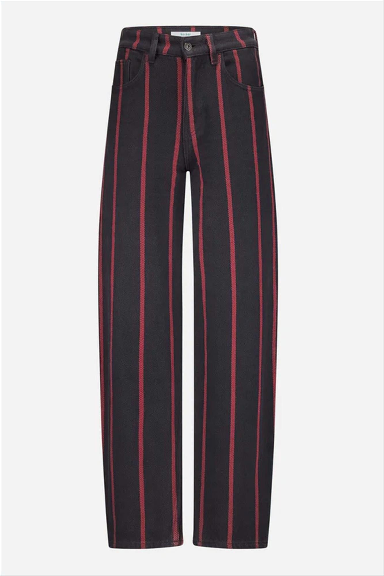 BY BAR - Zwart-Rode Lew Rocky jeans