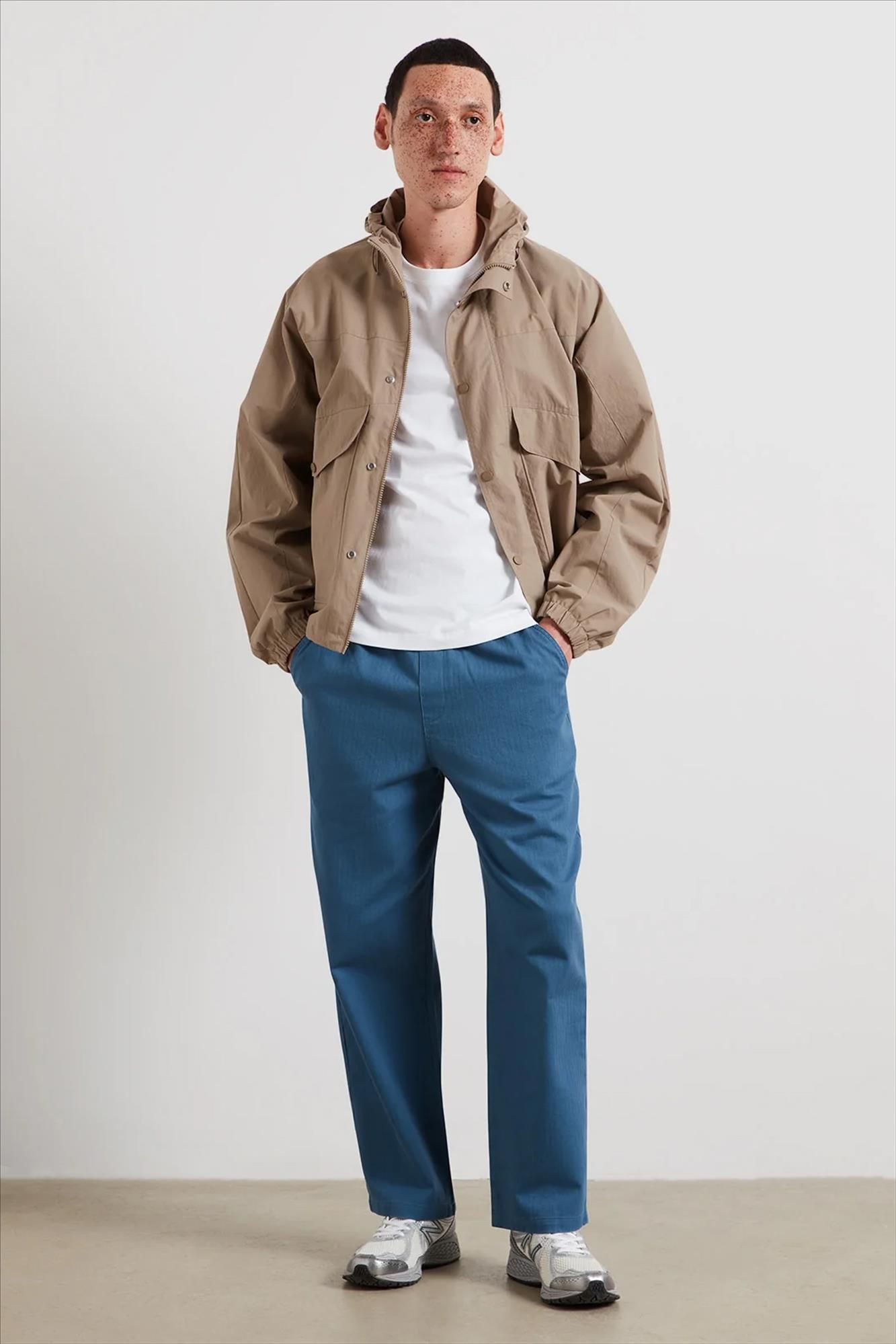 FARAH - Blauwe Greenport loose broek