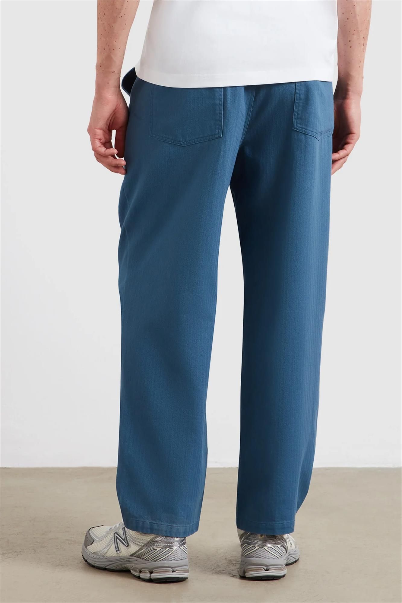 FARAH - Blauwe Greenport loose broek