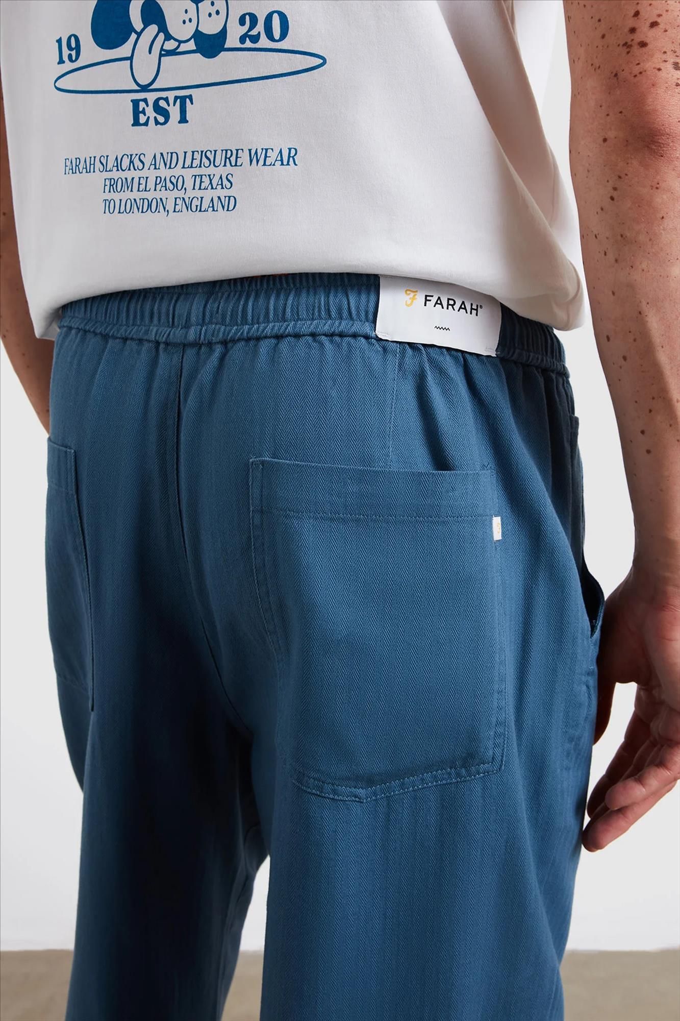 FARAH - Blauwe Greenport loose broek