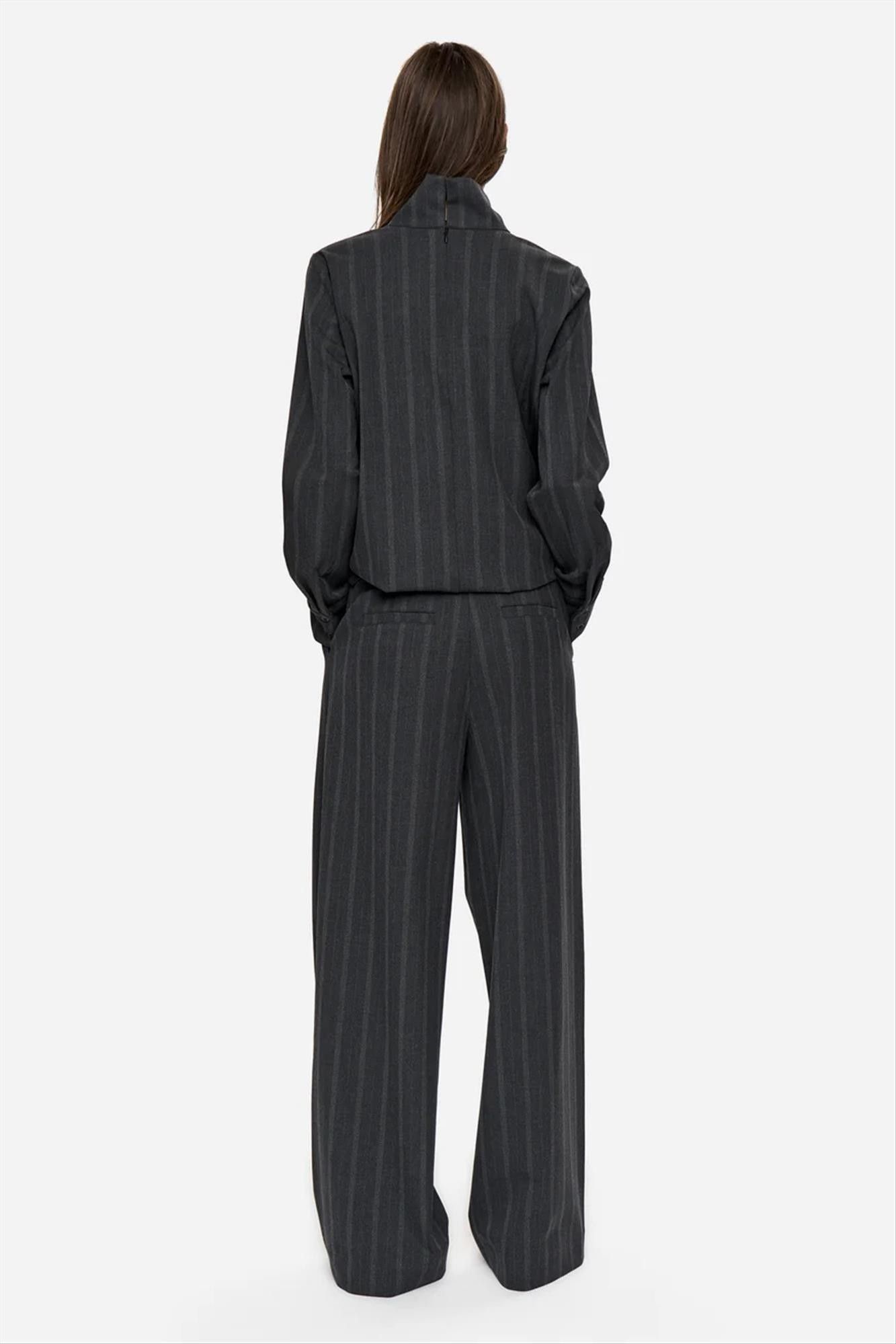 Minimum - Grijs Gestreepte Pauline blouse