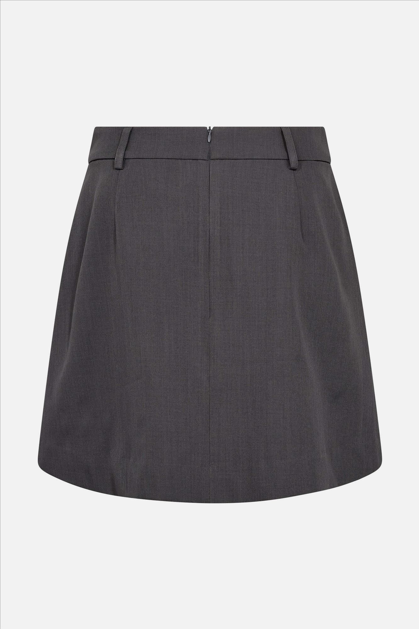 CO'COUTURE - Donkergrijze Luna Pocket Pleat rok