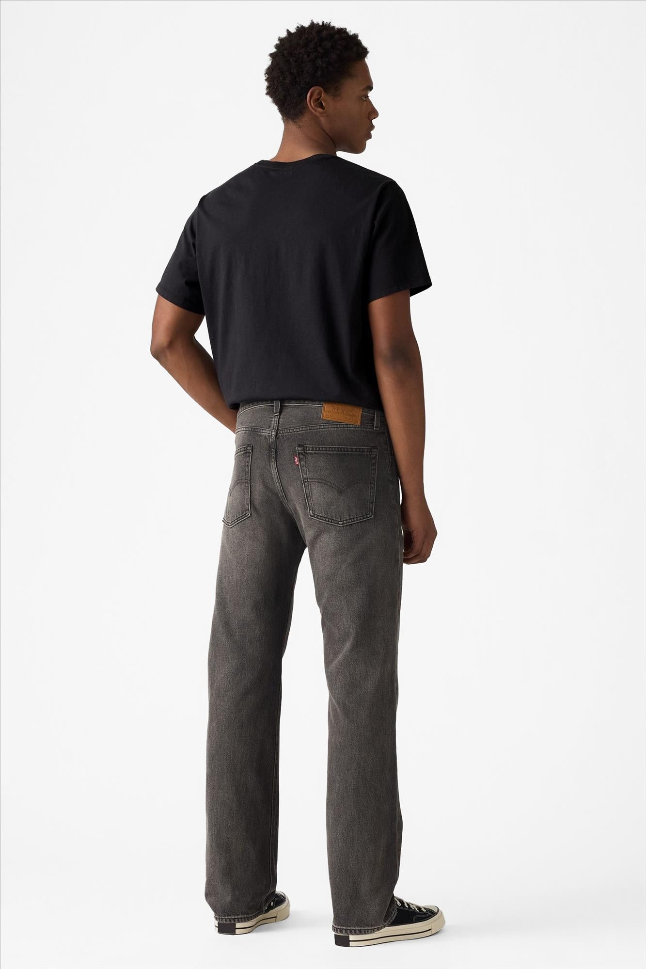 Levi's - Donkergrijze 555 relaxed straight jeans
