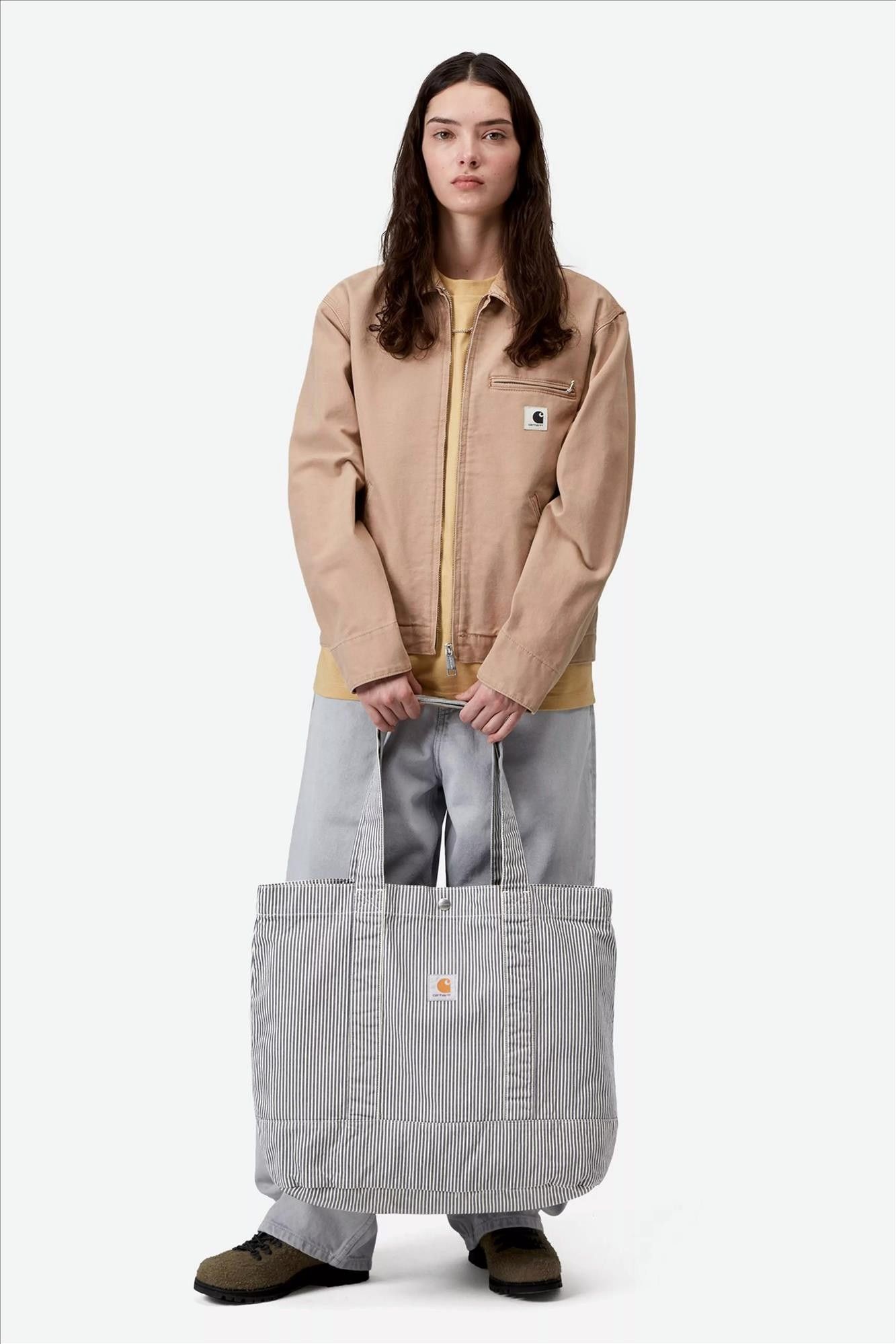 Carhartt WIP - Ecru-Grijze Mercer totebag