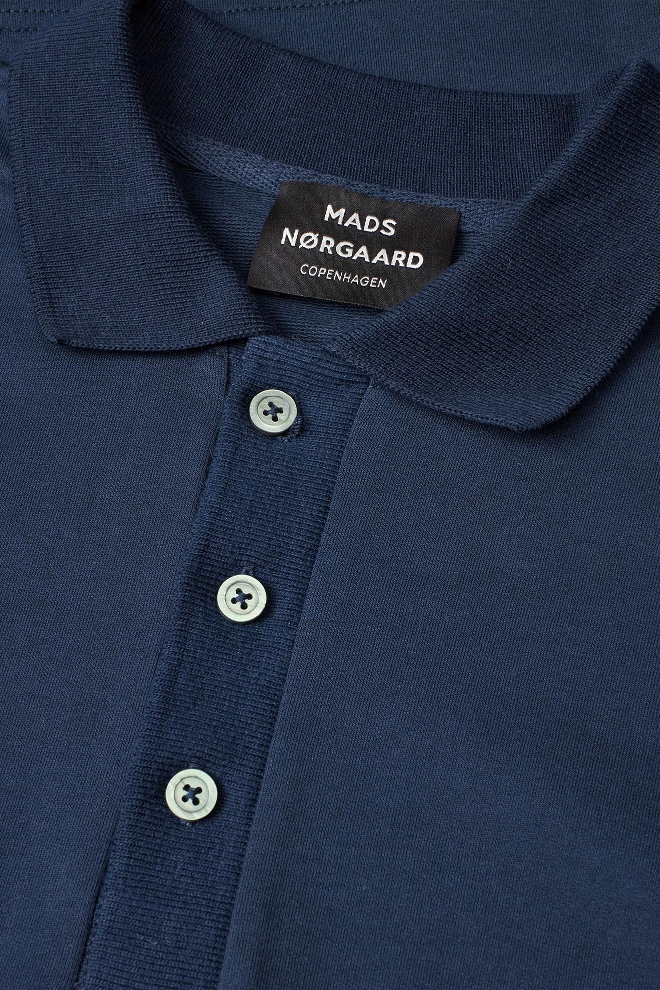 MADS NORGAARD - Donkerblauwe Light Terry polosweater