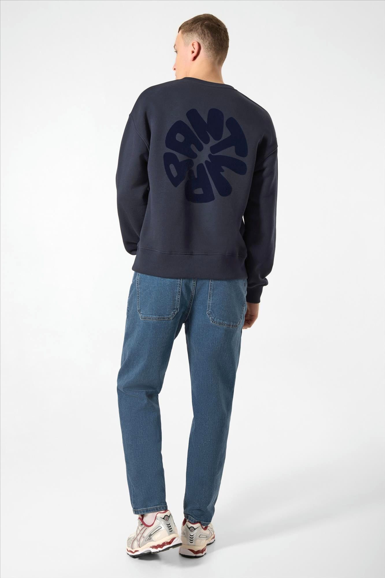 Antwrp - Donkerblauwe Backprint sweater