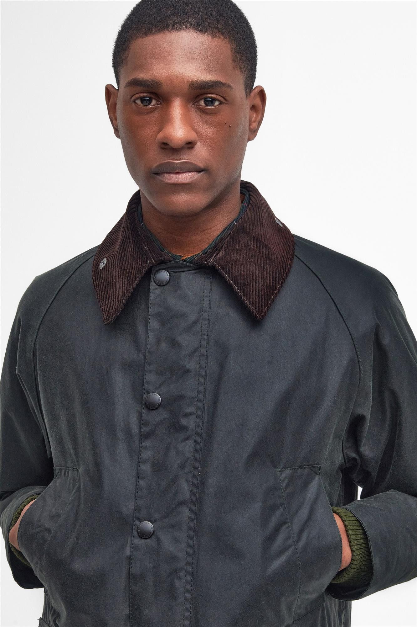 Barbour - Donkergroene Bedale Wax jas