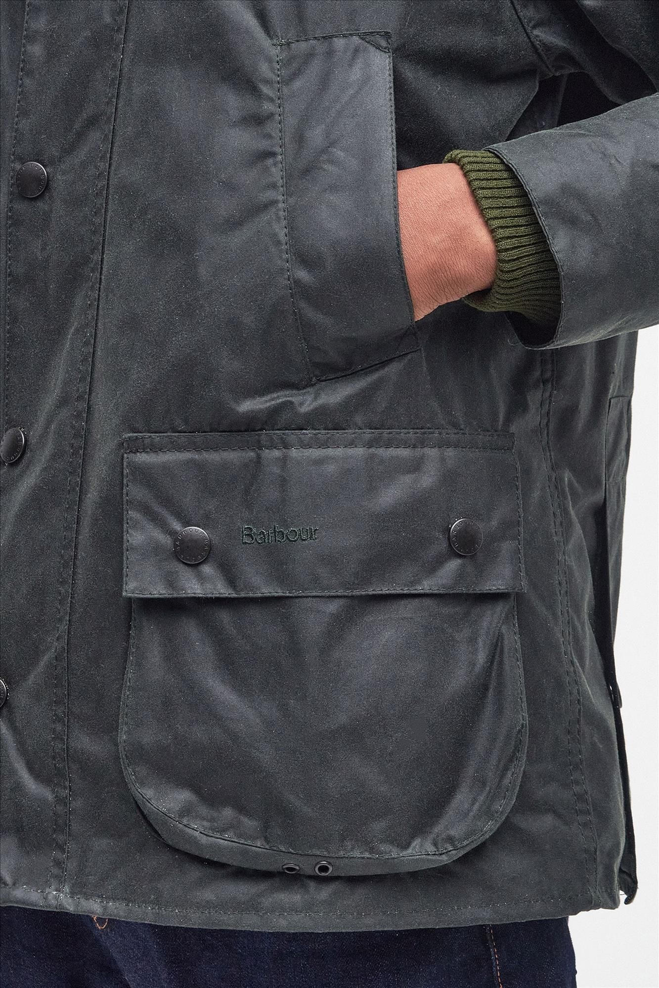 Barbour - Donkergroene Bedale Wax jas