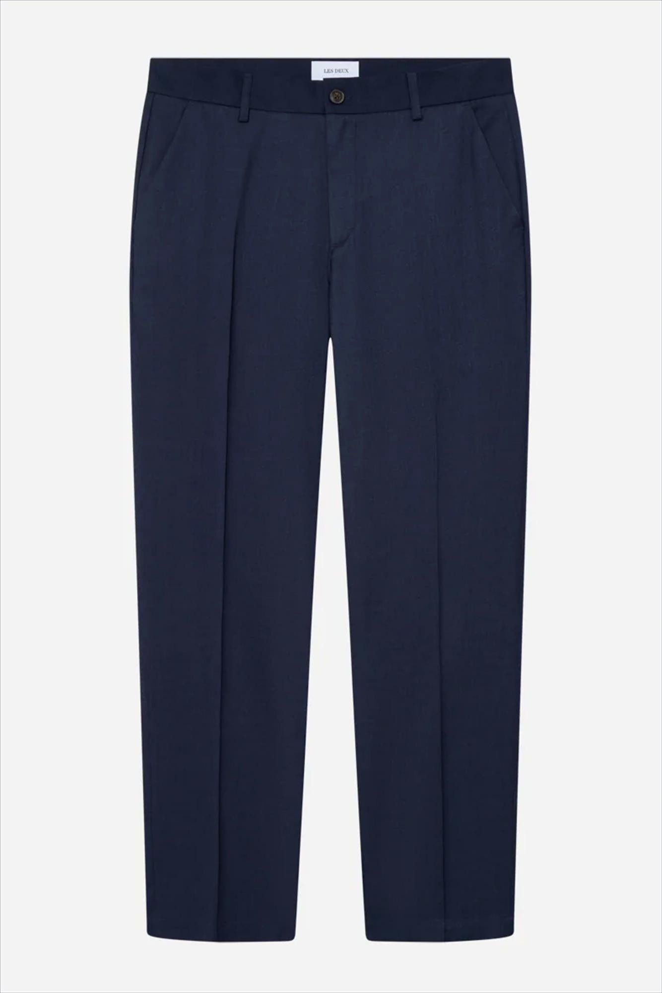 LES DEUX  - Donkerblauwe Como Reg Light Wool kostuumbroek