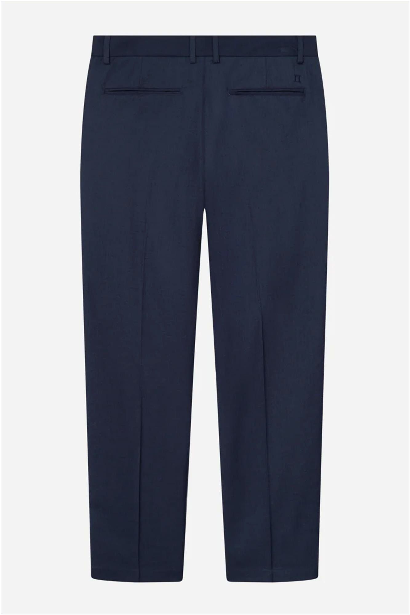 LES DEUX  - Donkerblauwe Como Reg Light Wool kostuumbroek