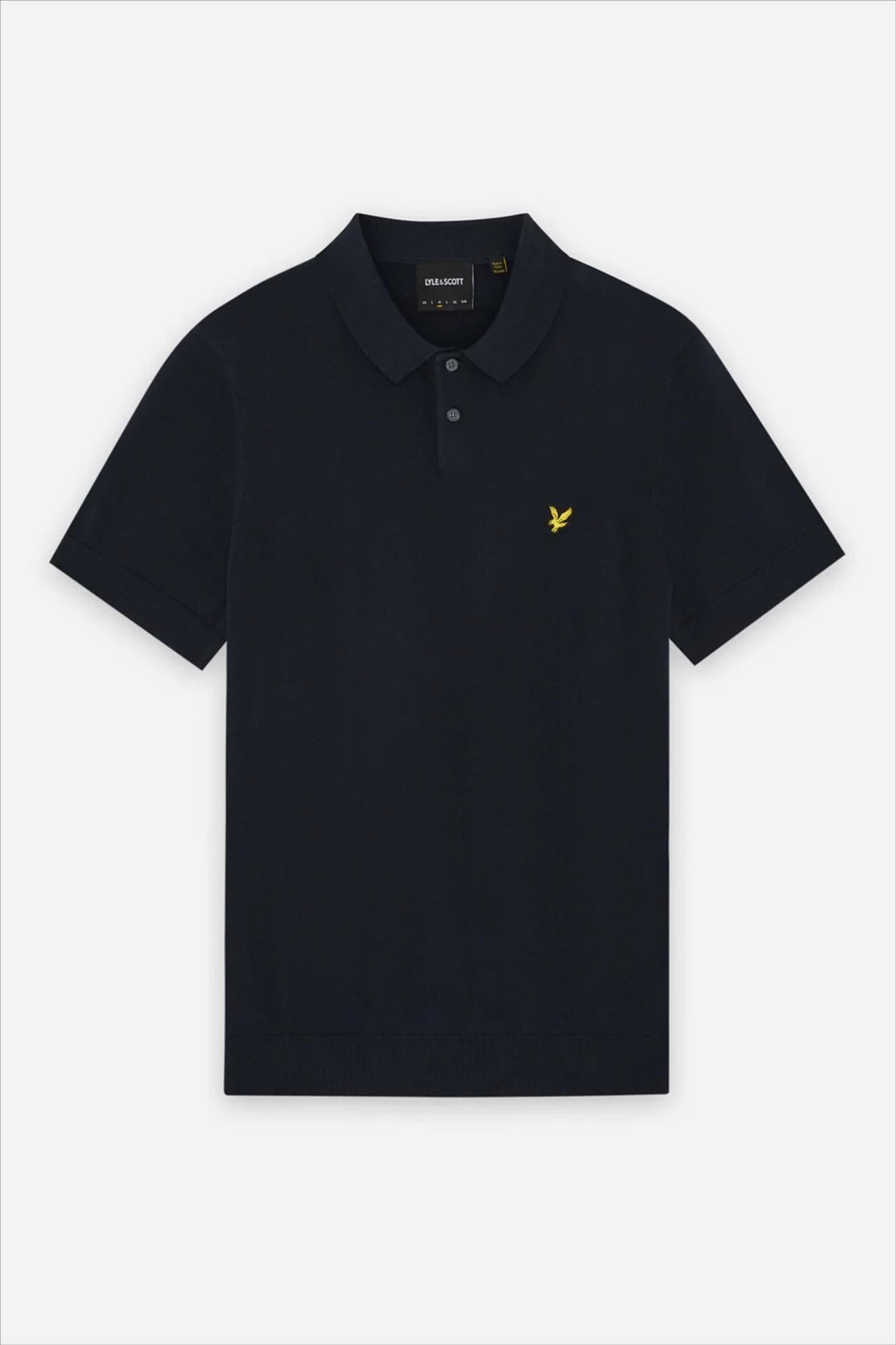 Lyle & Scott - Donkerblauwe Short Sleeve Knitted polo
