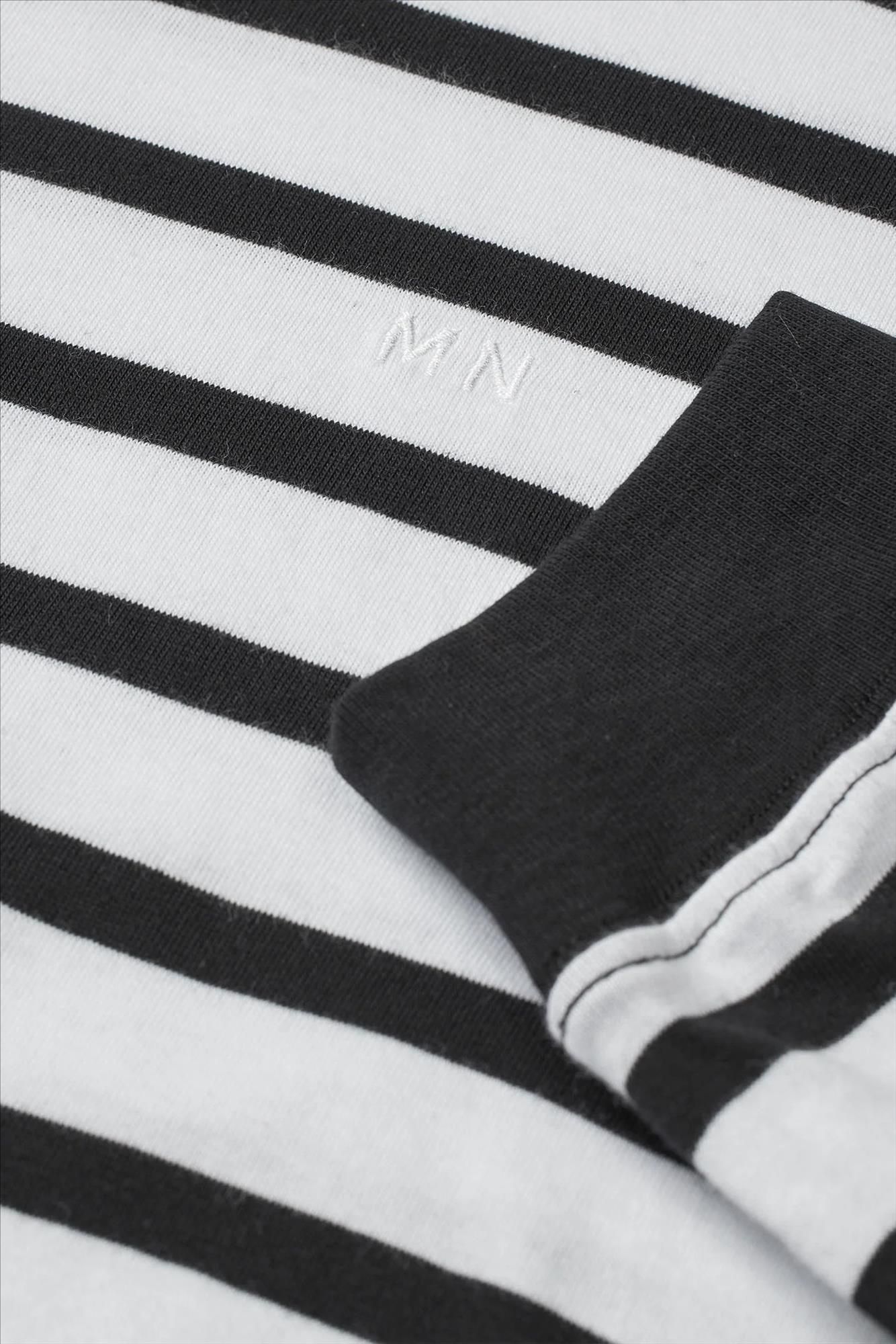 MADS NORGAARD - Wit-Zwarte Stripe Frode longsleeve