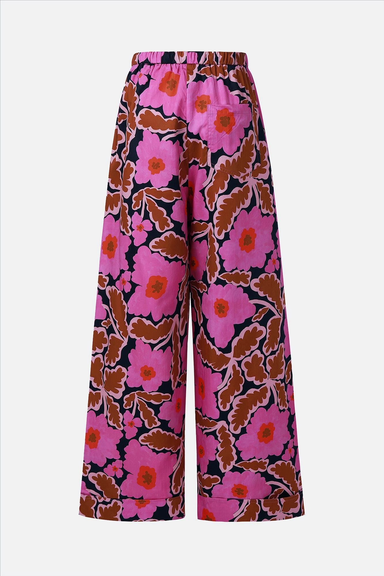 FRNCH - Roze-Bruine Lotus broek