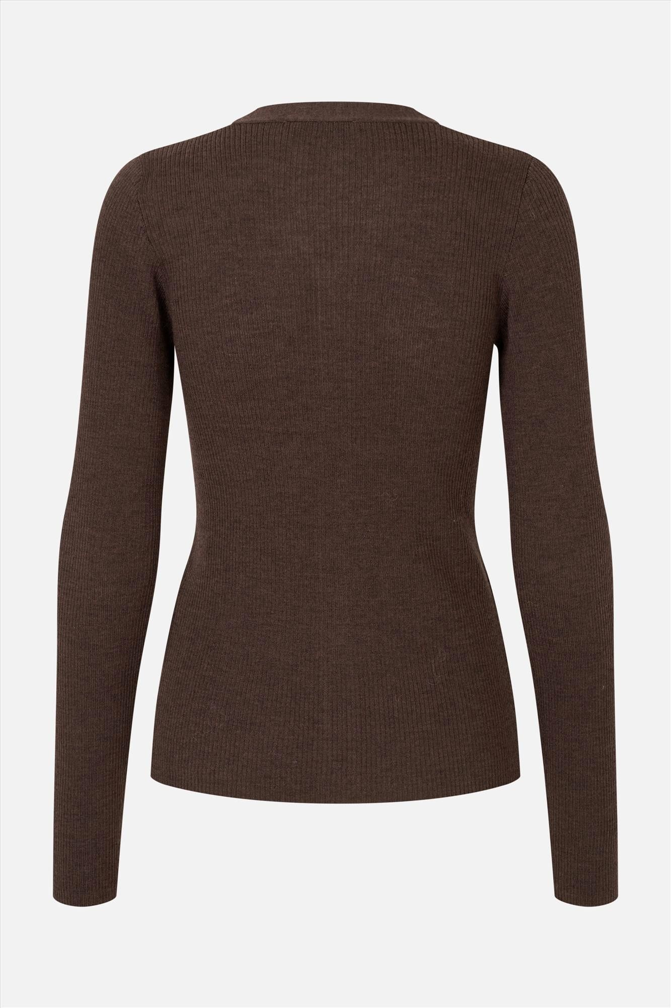 Modström - Bruin geribd Hirokimd cardigan