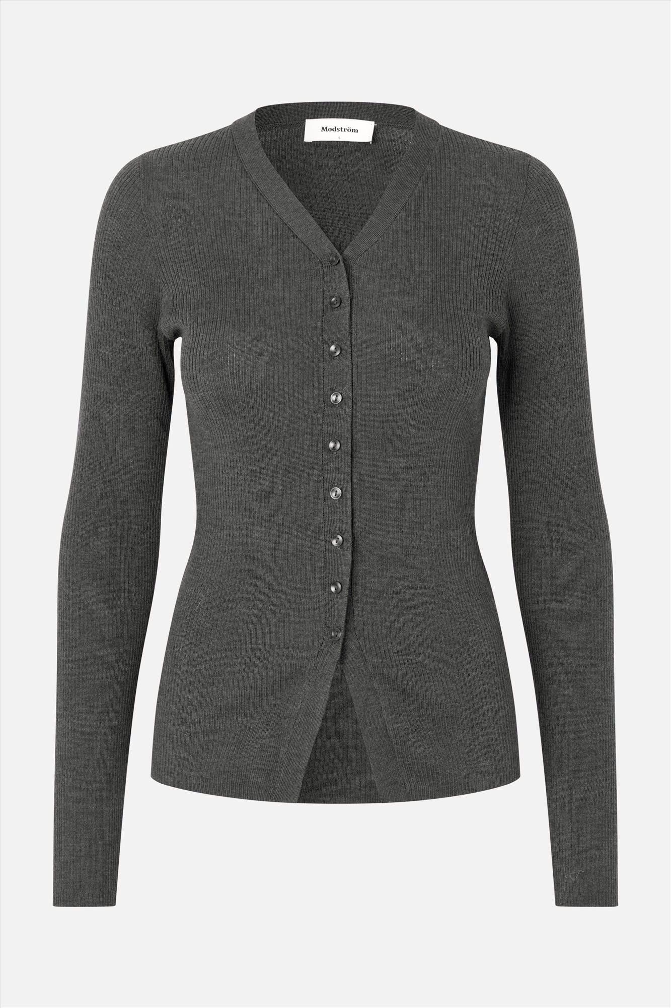Modström - Donkergrijze Hiroki cardigan