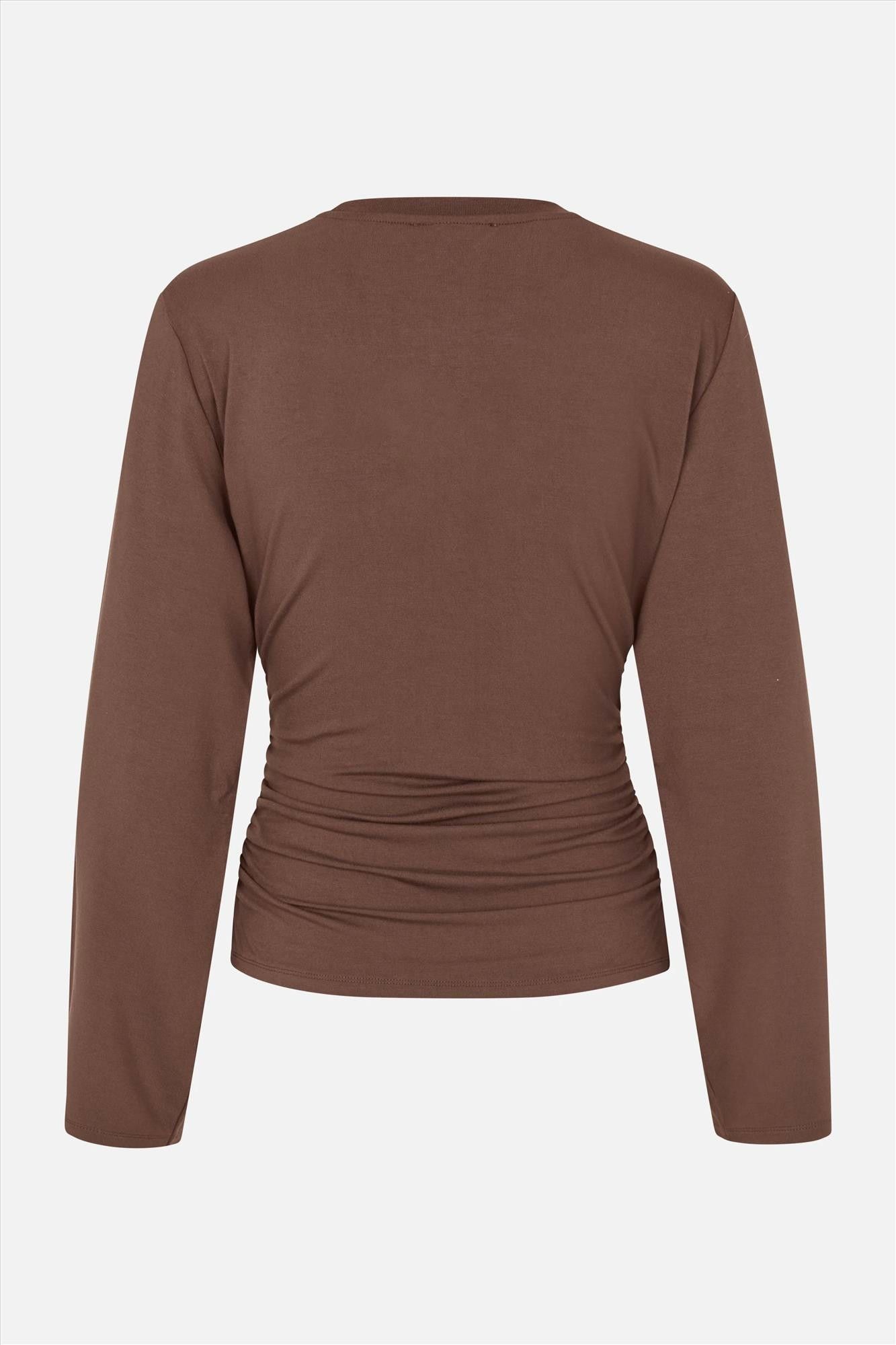 Modström - Donkerbruine Dimetrimd longsleeve
