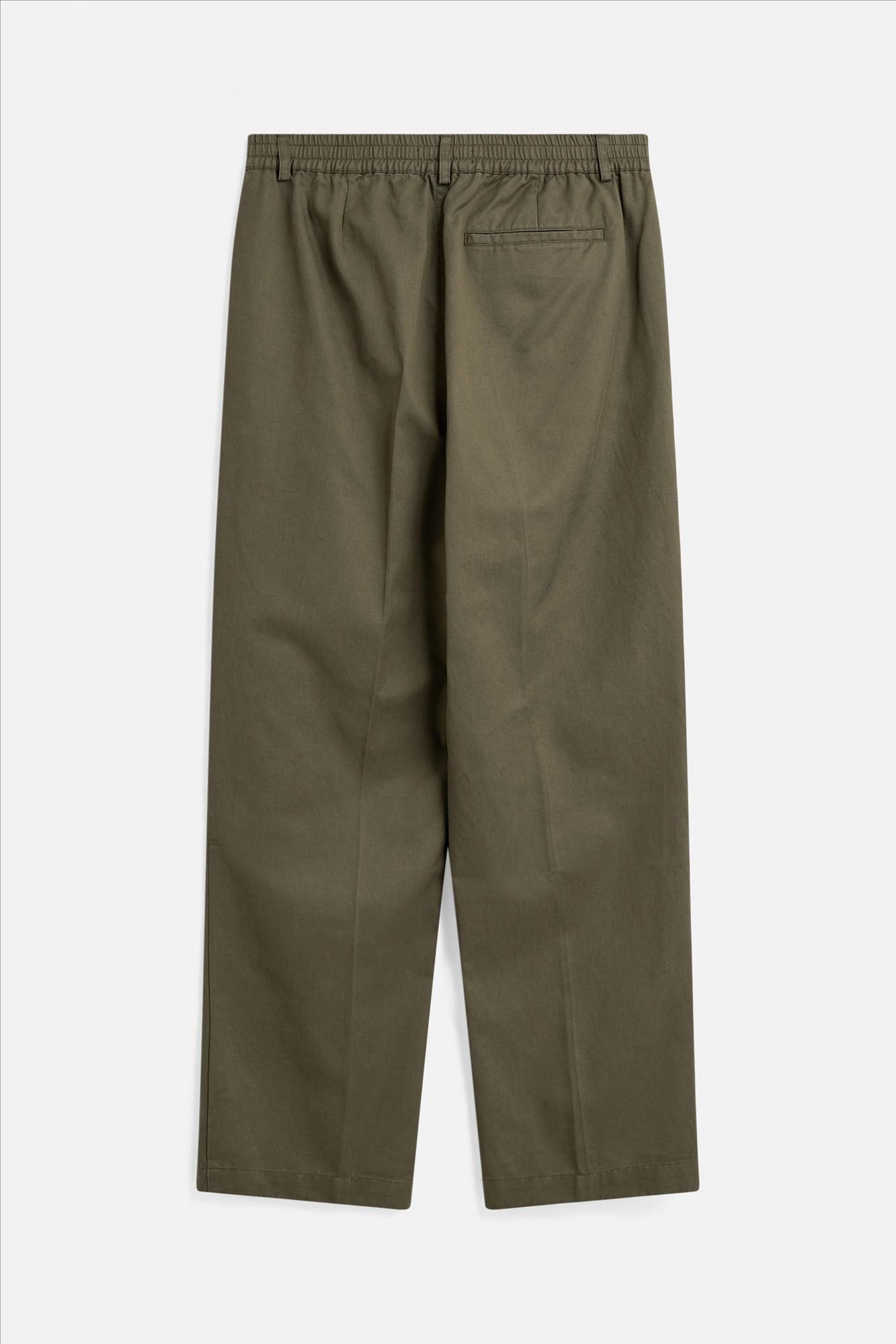 Minimum - Olijfgroene Tucker relaxed broek