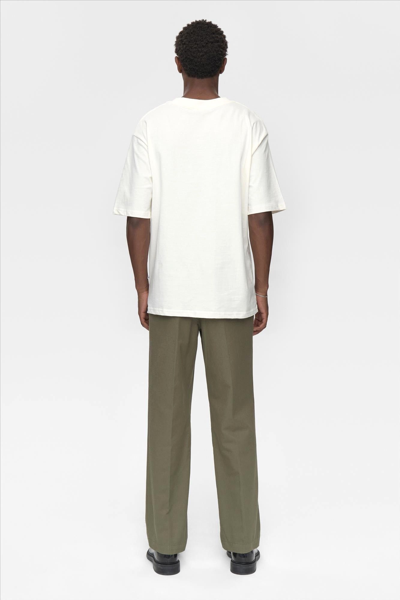 Minimum - Olijfgroene Tucker relaxed broek