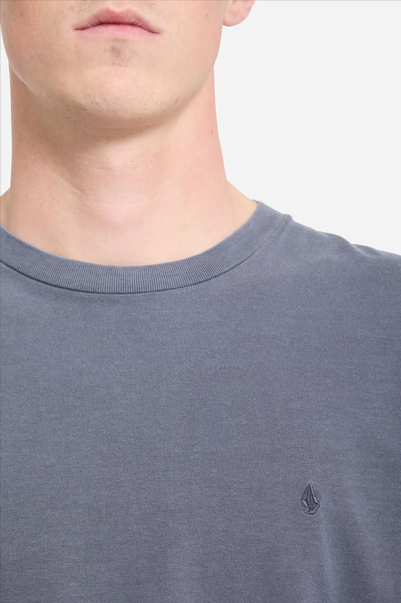 Volcom - Grijsblauwe Solid Stone T-shirt
