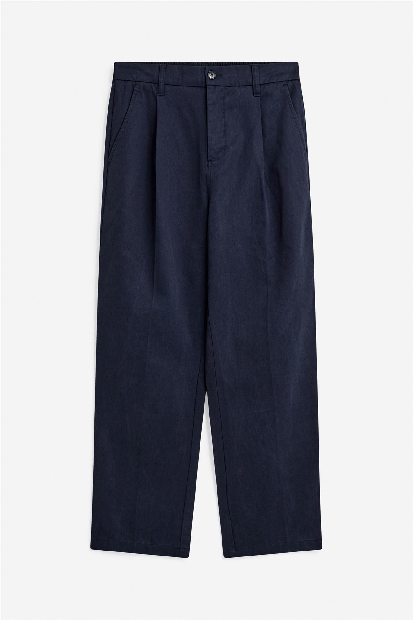 Minimum - Donkerblauwe Tucker relaxed broek