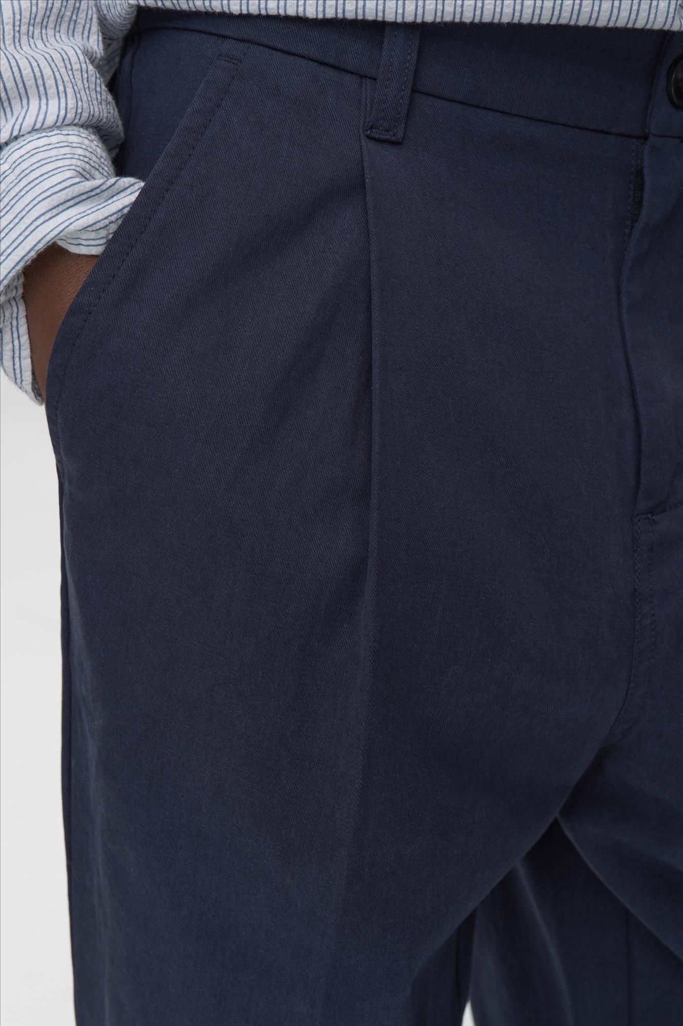 Minimum - Donkerblauwe Tucker relaxed broek