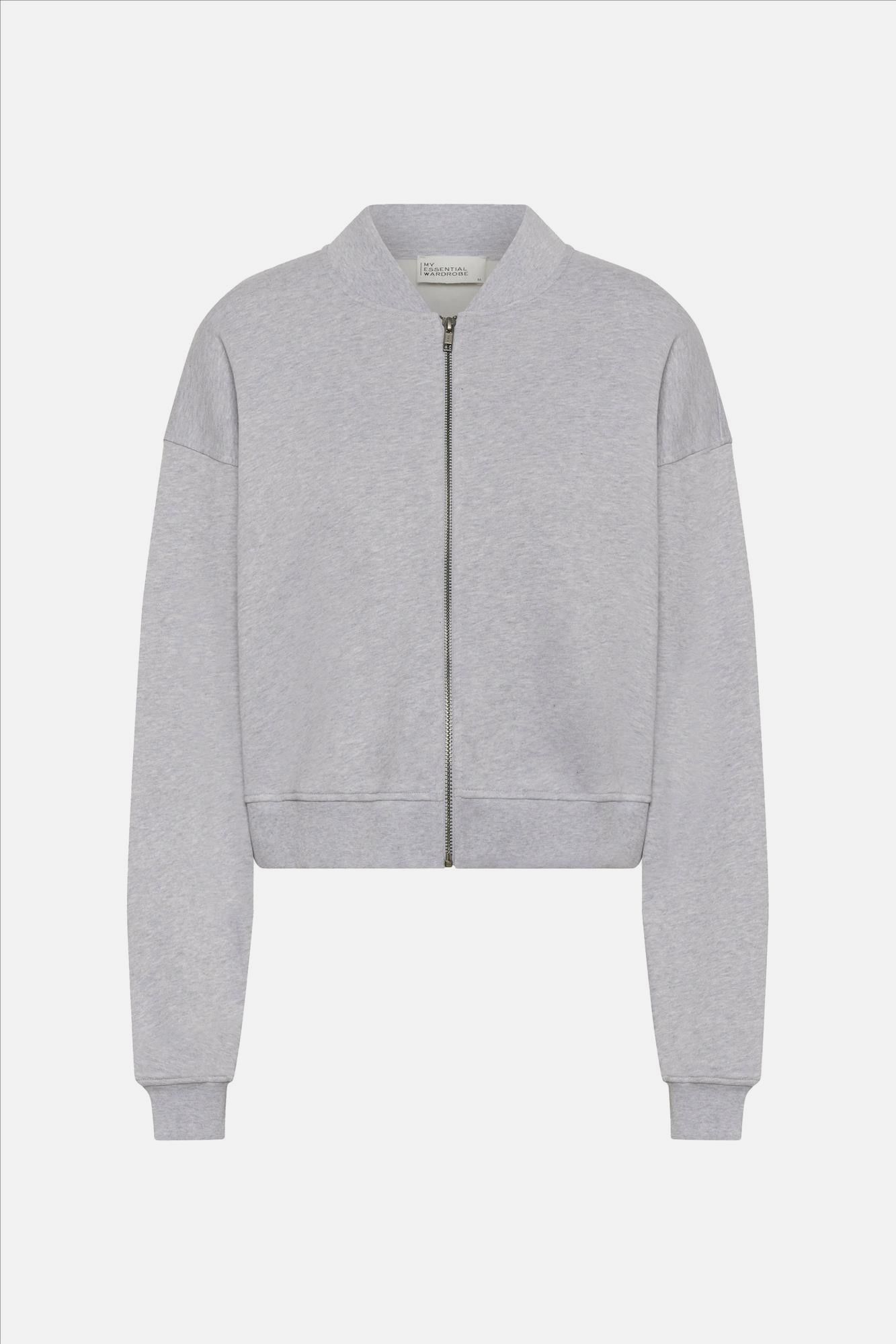 My Essential Wardrobe - Grijze Meta Zip sweater