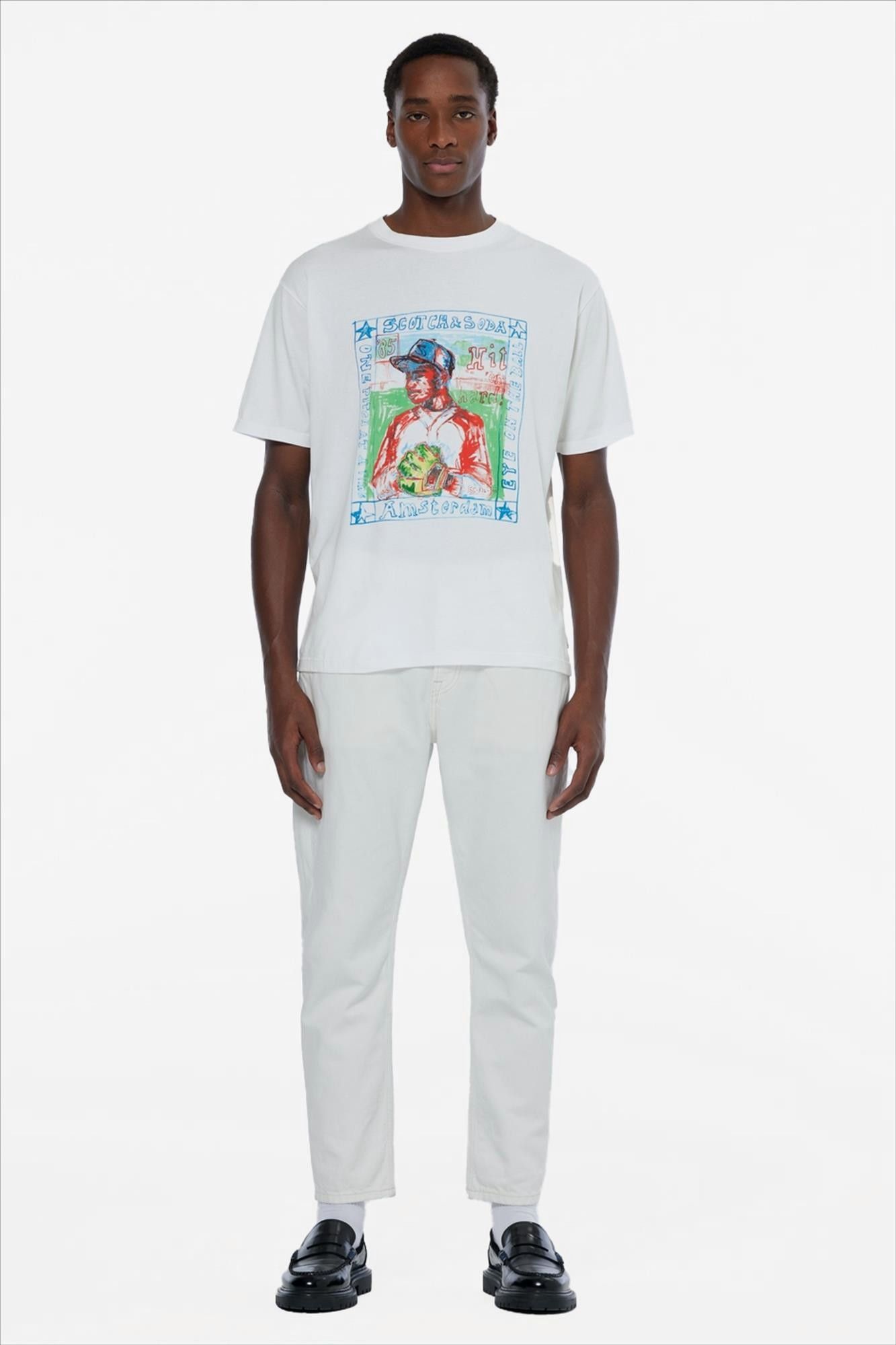 Scotch & Soda - Witte Dean Loose Tapered jeans