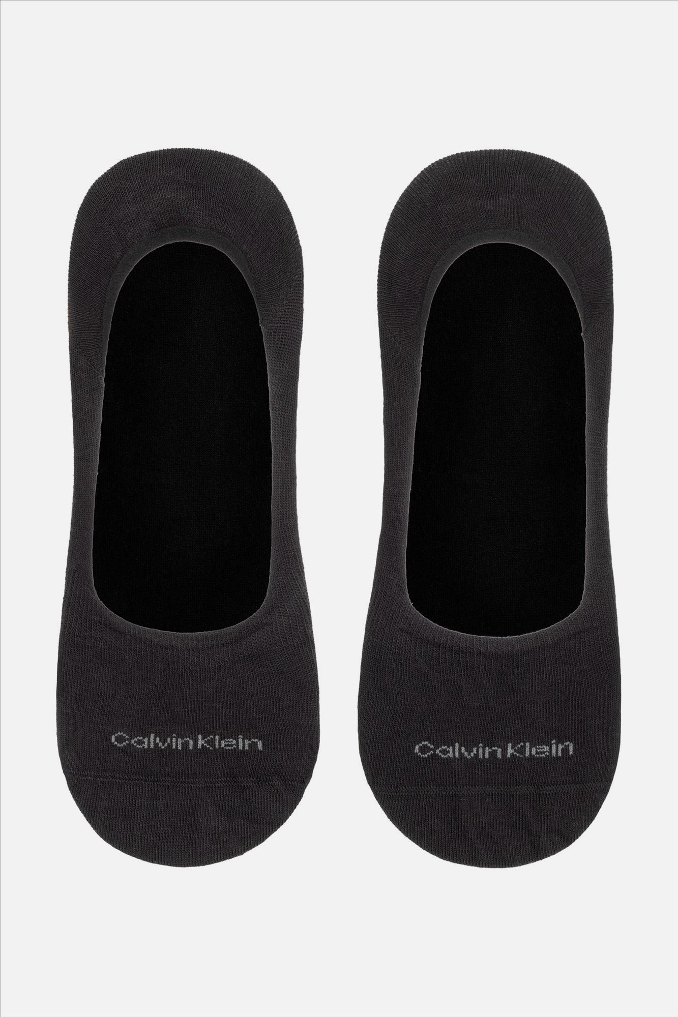 Calvin Klein - Zwarte 2-pack Footie sokken, maat: 43-46