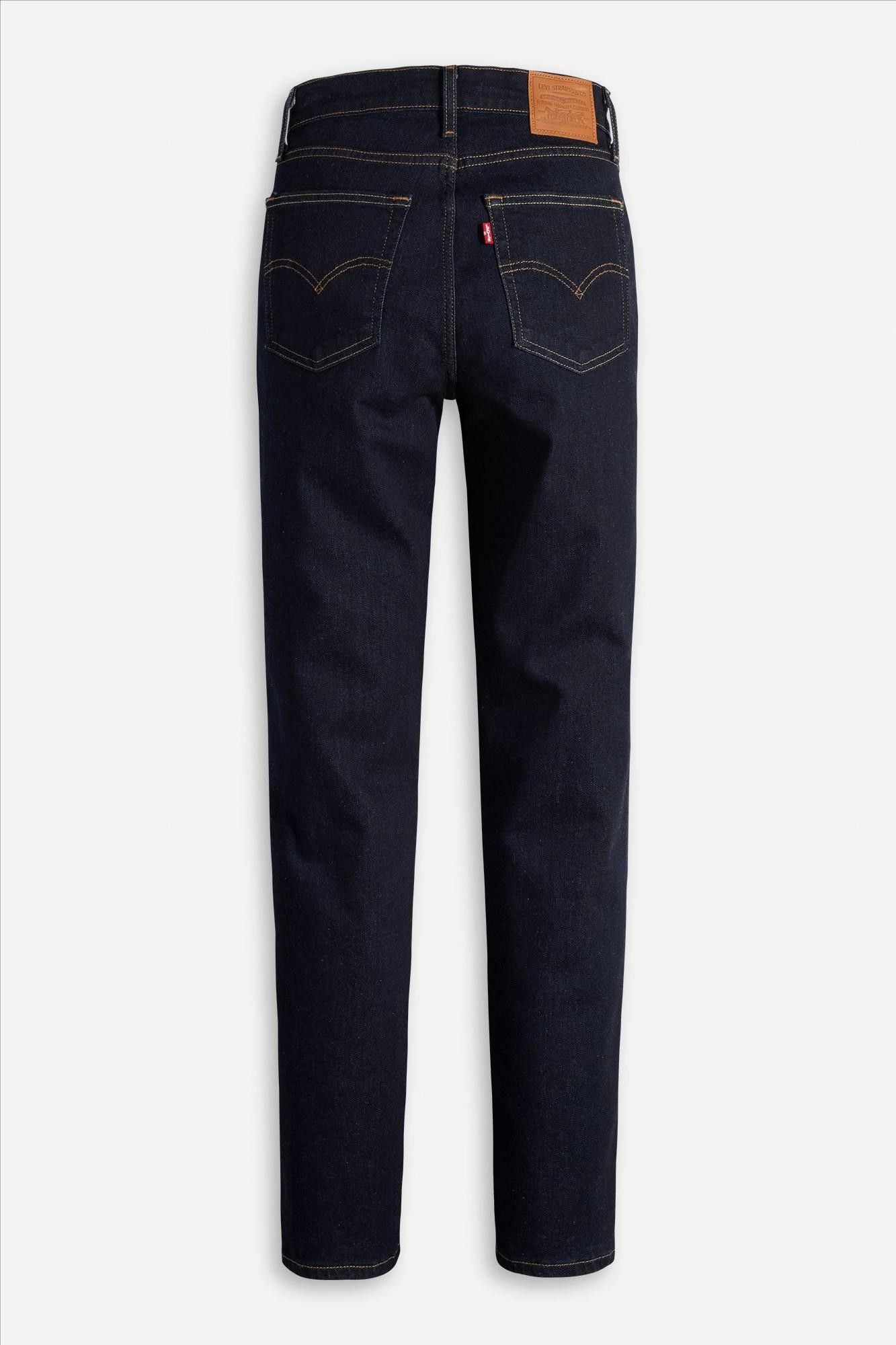 Levi's - Donkerblauwe 724 High-Waist Slim Straight jeans