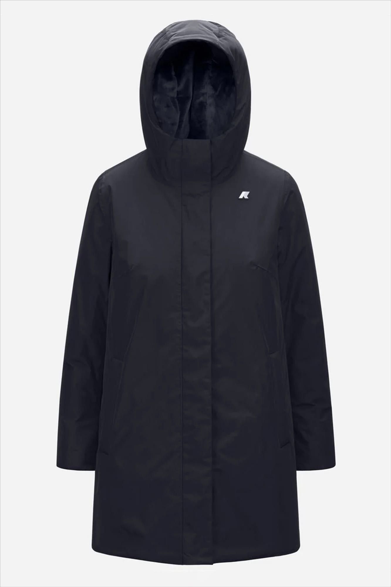 K-Way - Donkerblauwe Sophie Soft Touch Marmotta jas