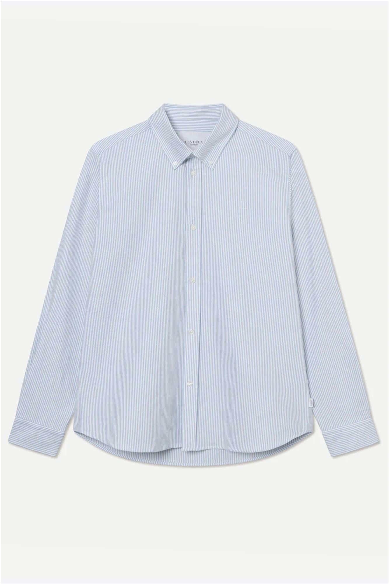 LES DEUX  - Lichtblauw-Wit Konrad Oxford hemd