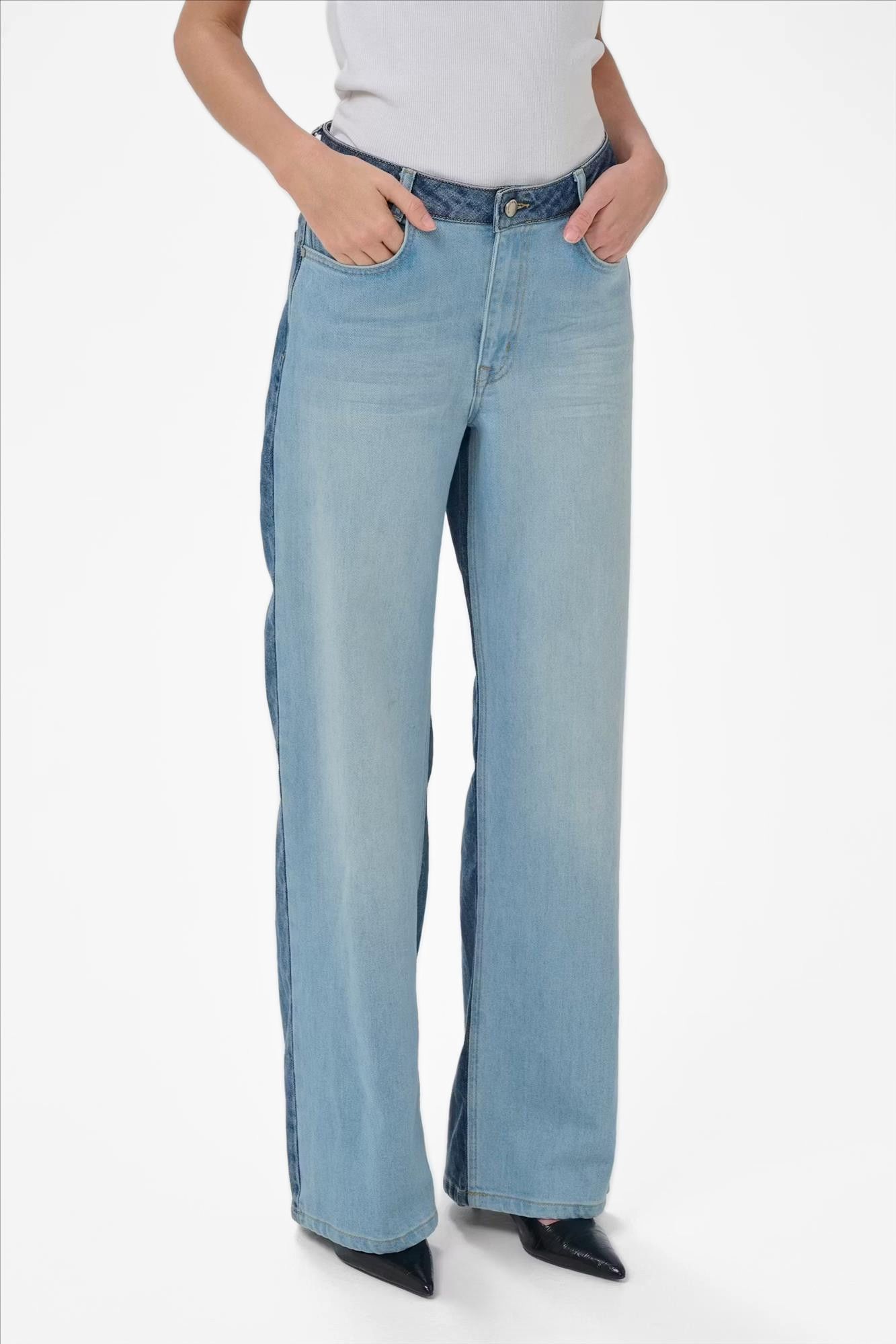 My Essential Wardrobe - Blauwe Louis straight jeans