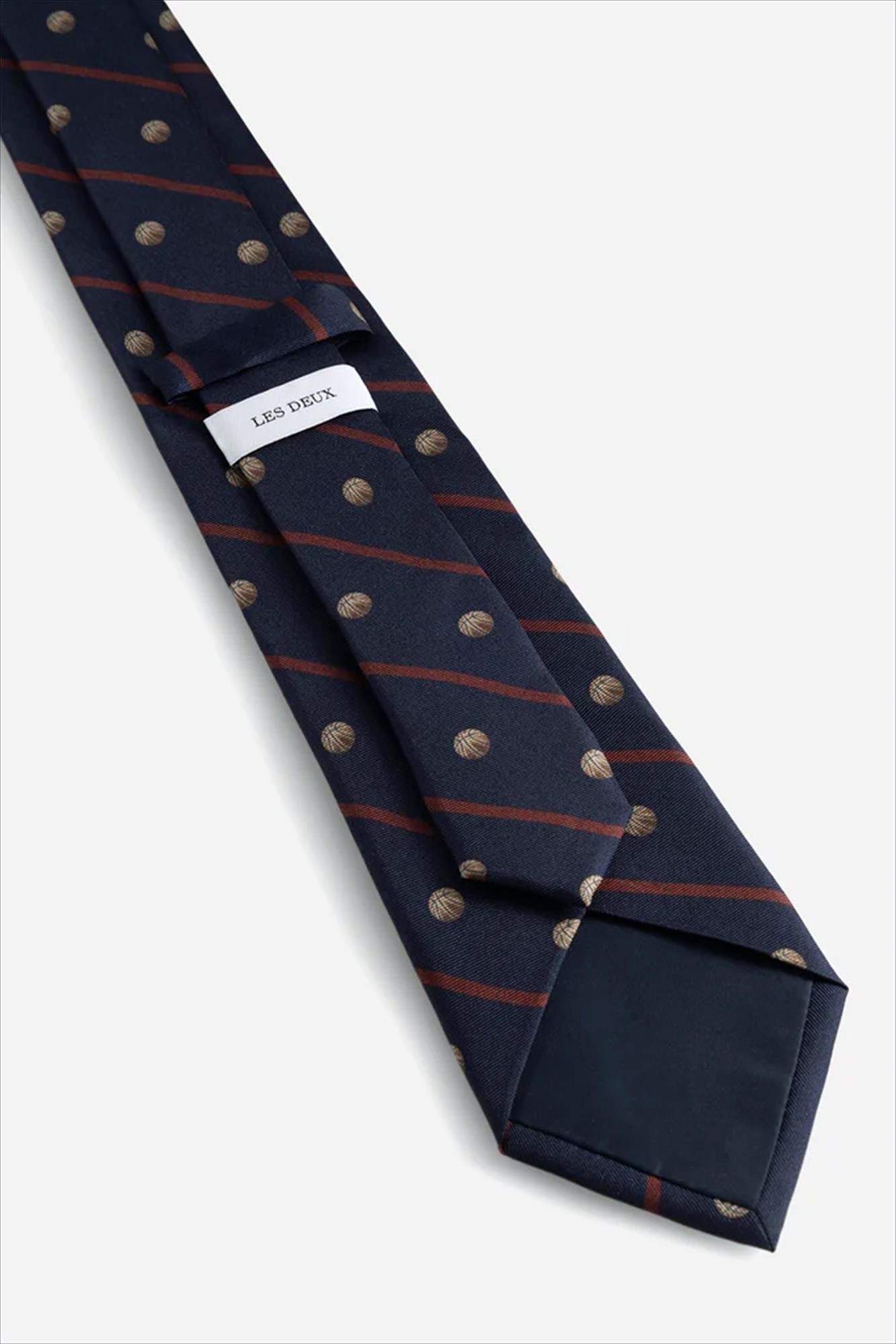 LES DEUX  - Donkerblauwe Striped Basketball das
