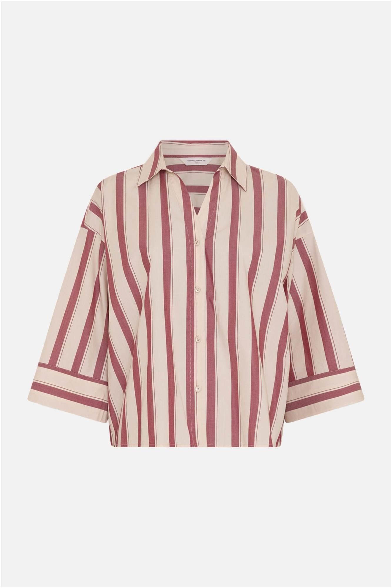 MSCH COPENHAGEN - Ecru-Bordeaux Susana Selmina blouse